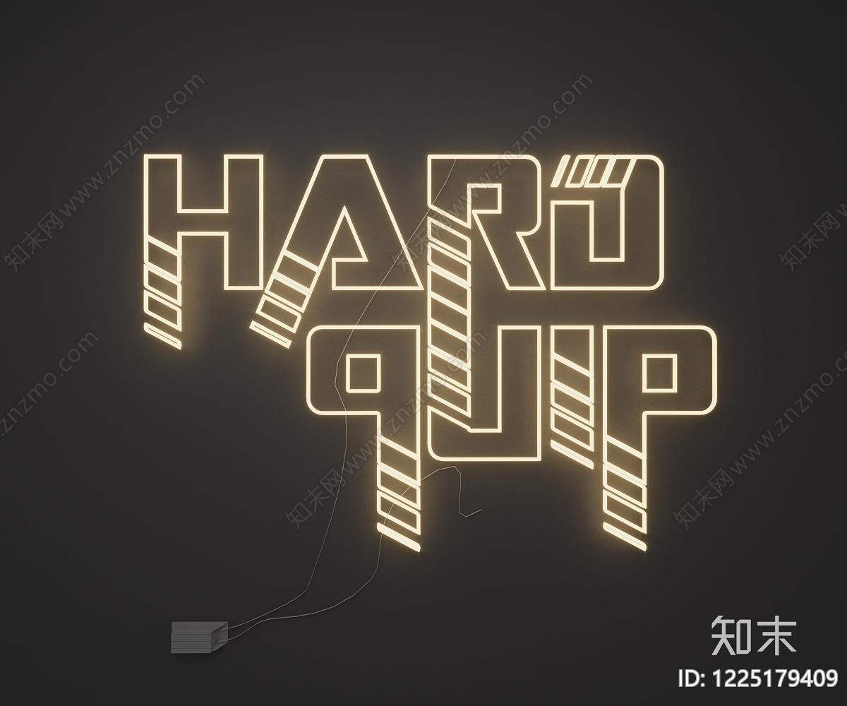 赛博朋克风霓虹灯3D模型下载【ID:1225179409】