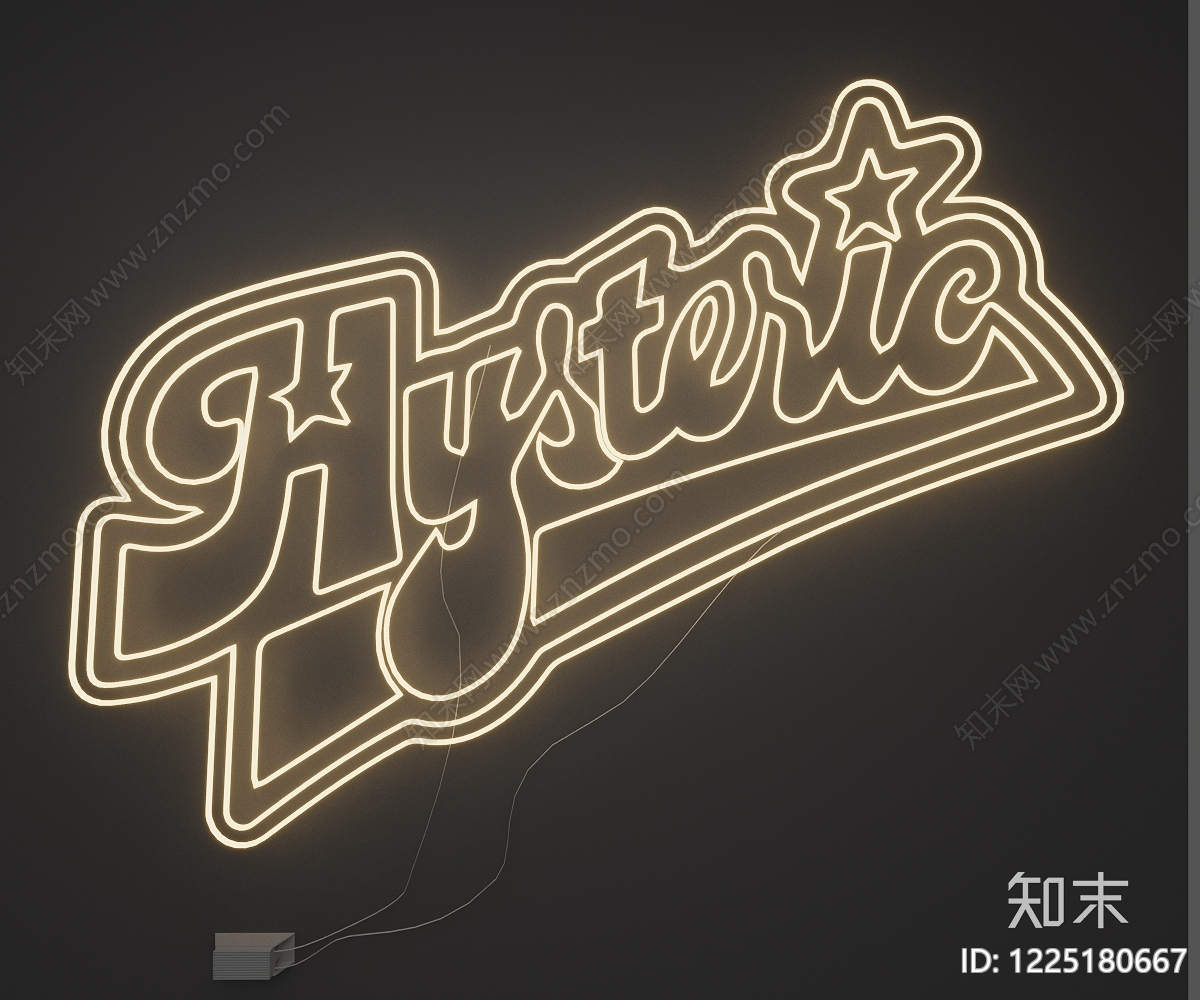 现代霓虹灯3D模型下载【ID:1225180667】