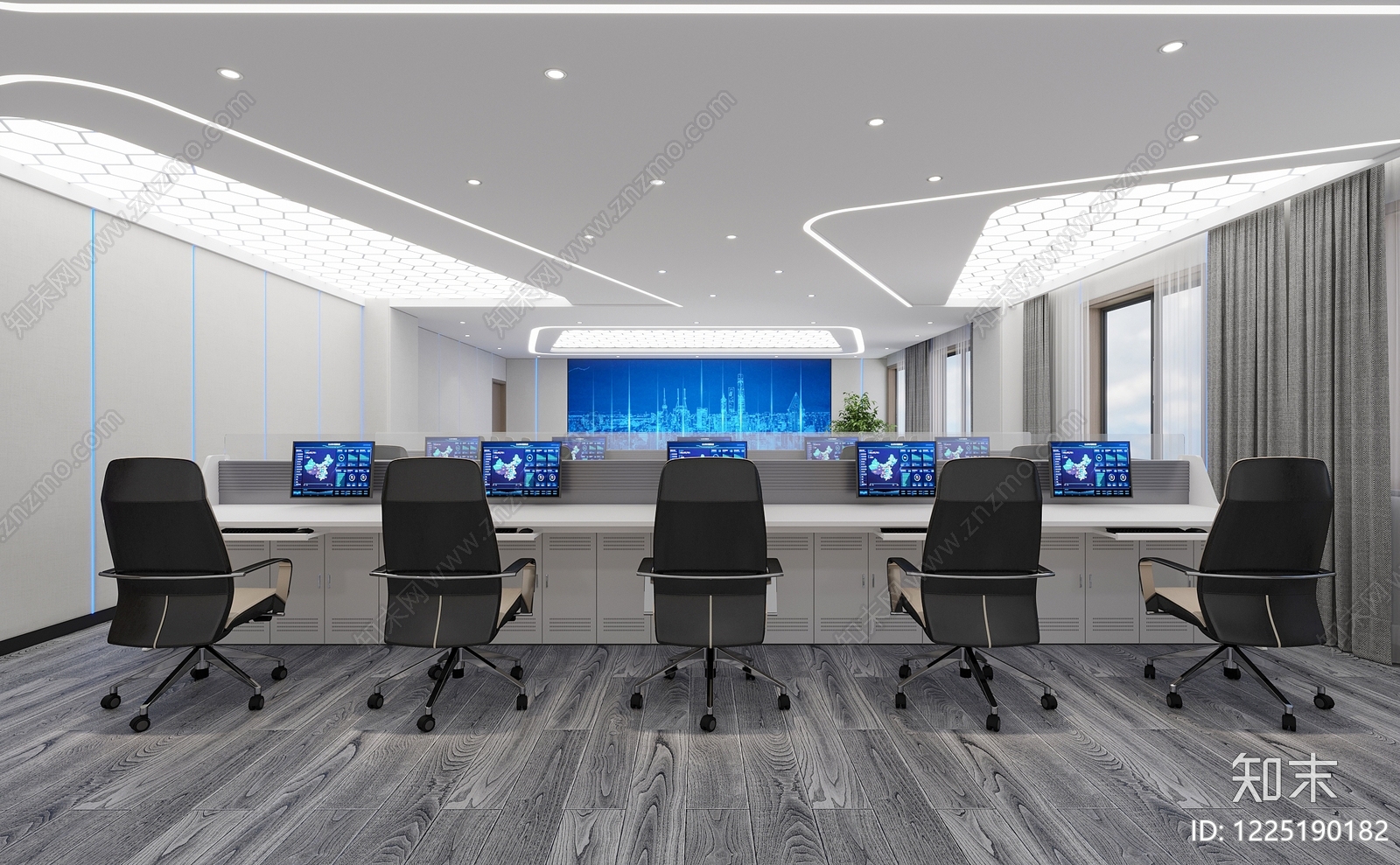 现代指挥中心3D模型下载【ID:1225190182】