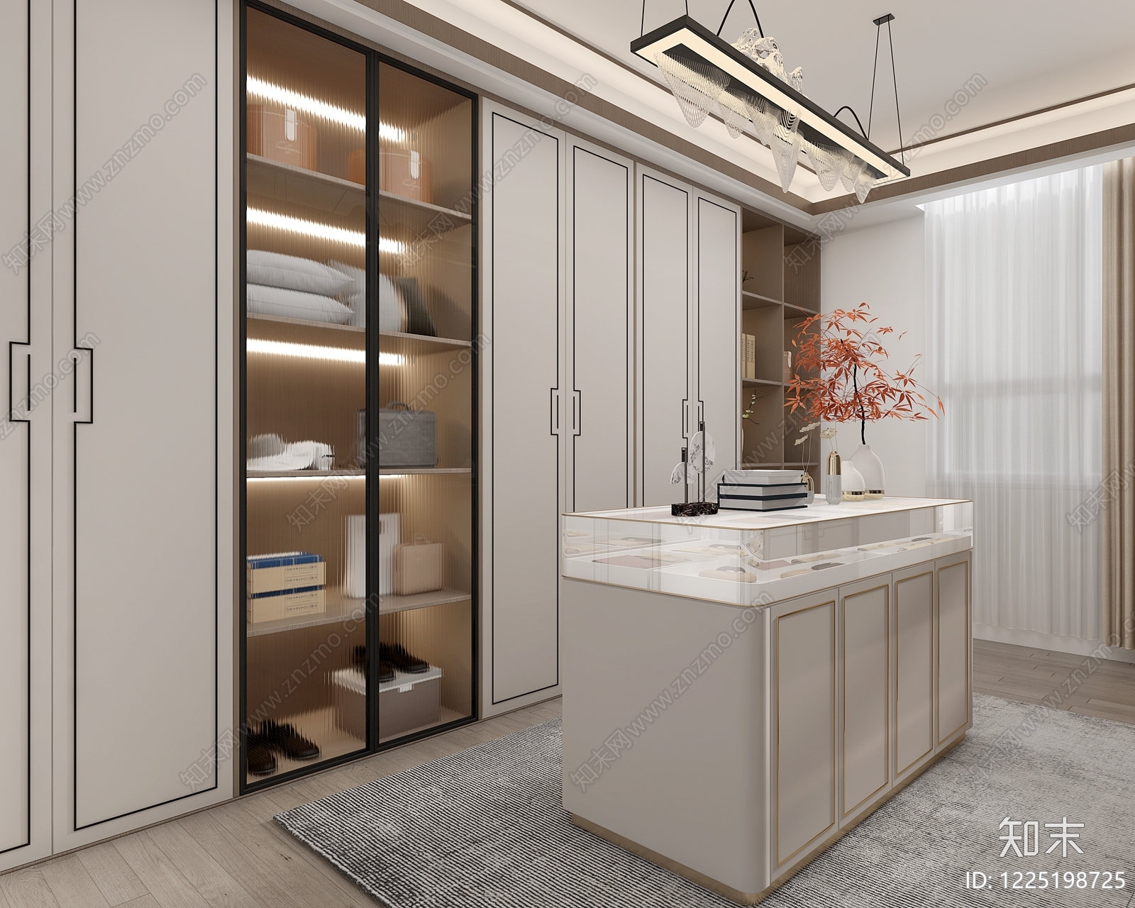 新中式主卧3D模型下载【ID:1225198725】