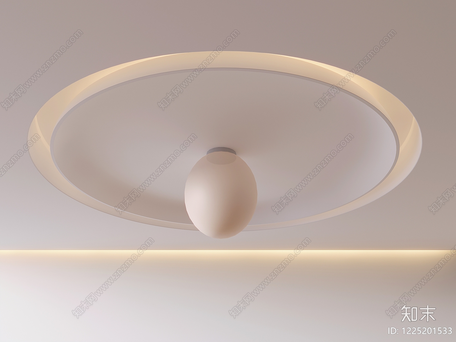 奶油风吊顶3D模型下载【ID:1225201533】