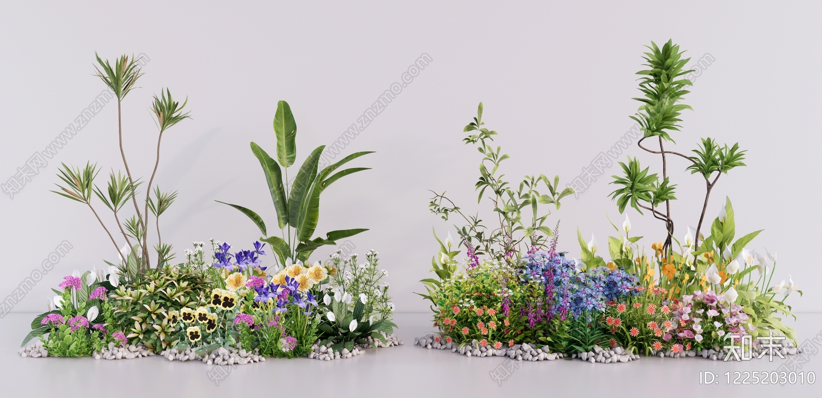 现代花境SU模型草图