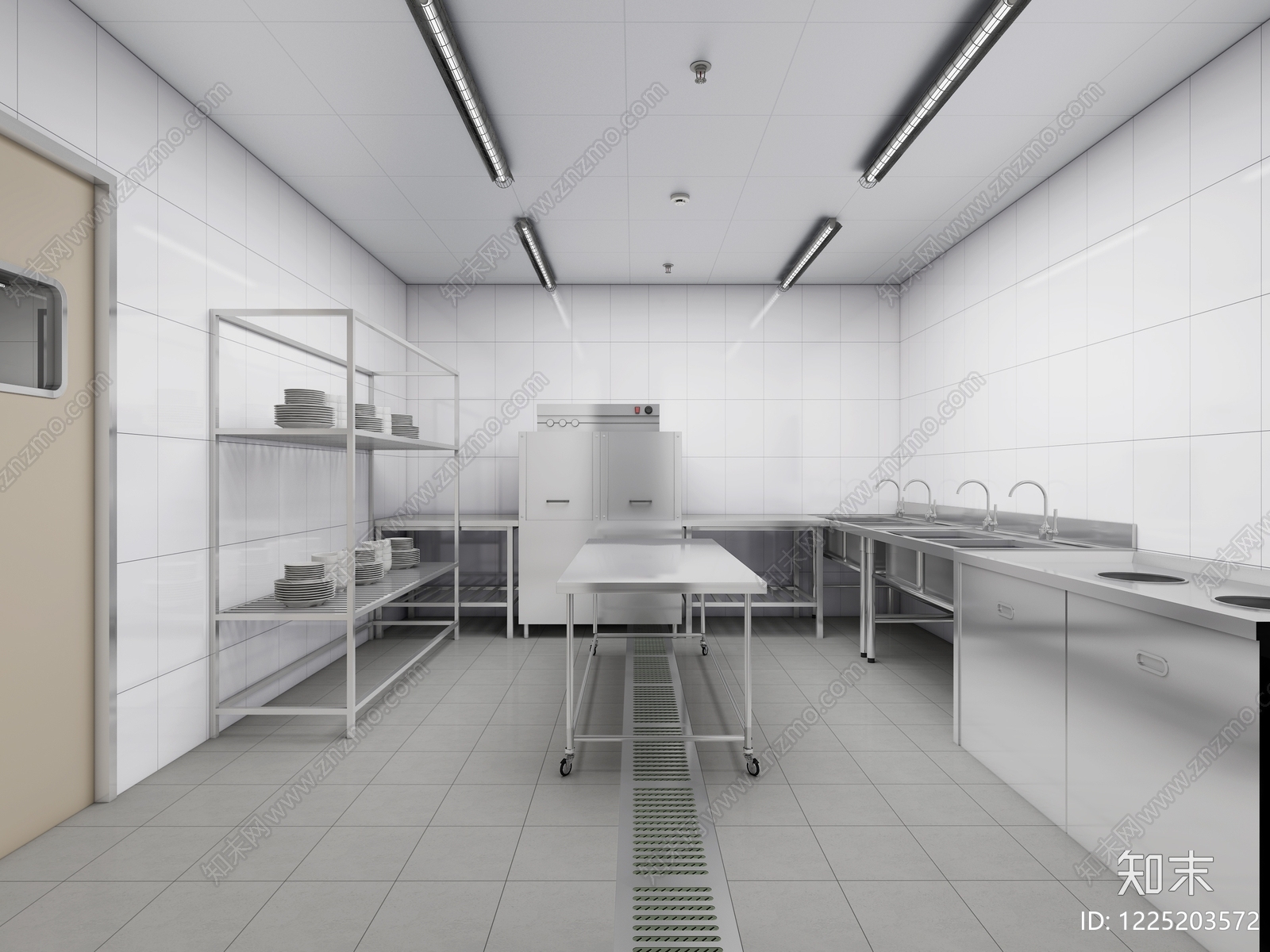 极简后厨3D模型下载【ID:1225203572】