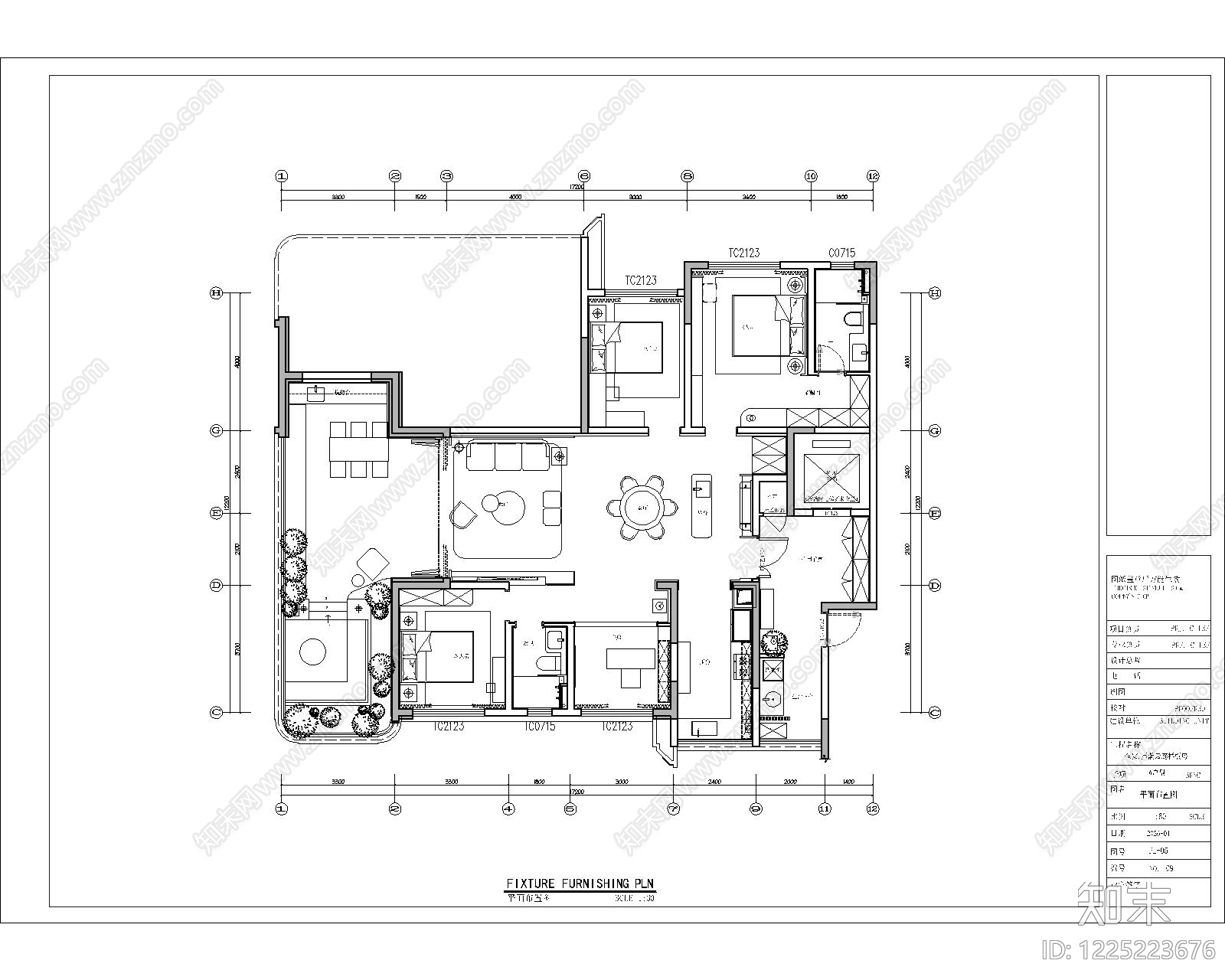 样板间cad施工图下载【ID:1225223676】