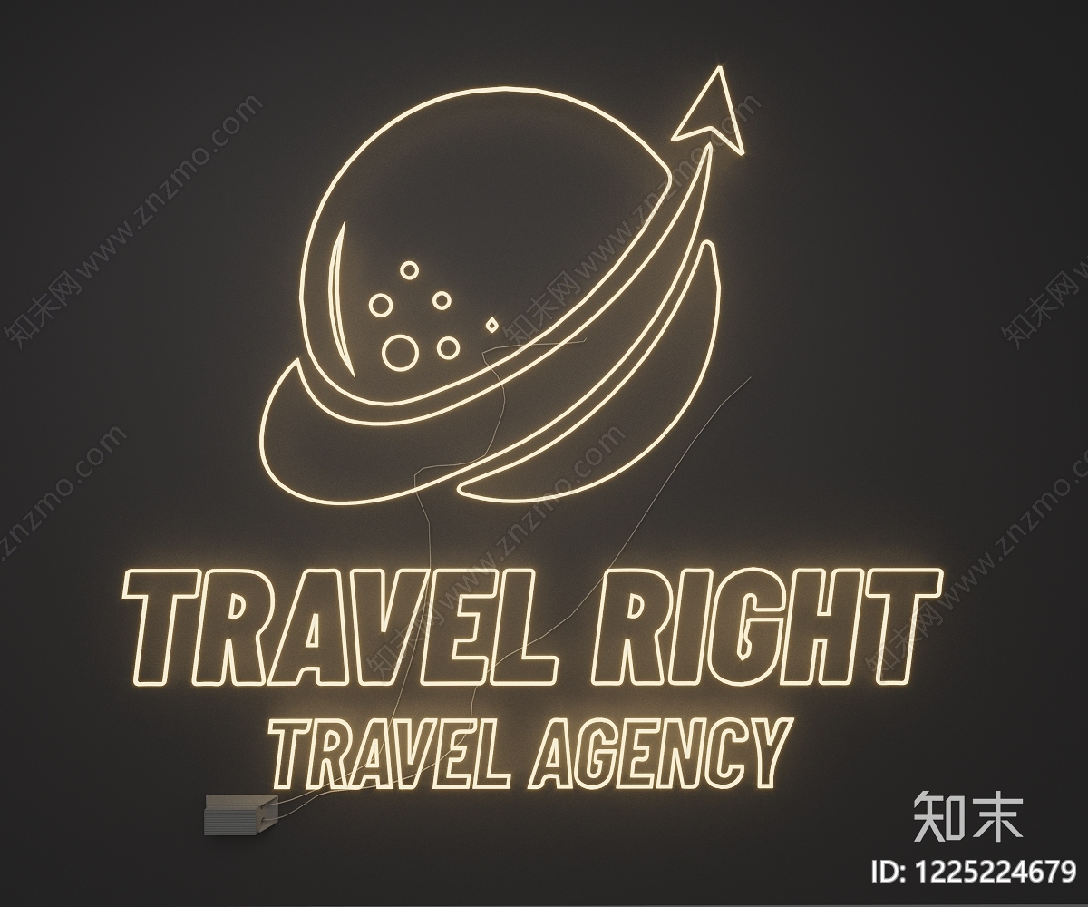 赛博朋克风霓虹灯SU模型下载【ID:1225224679】
