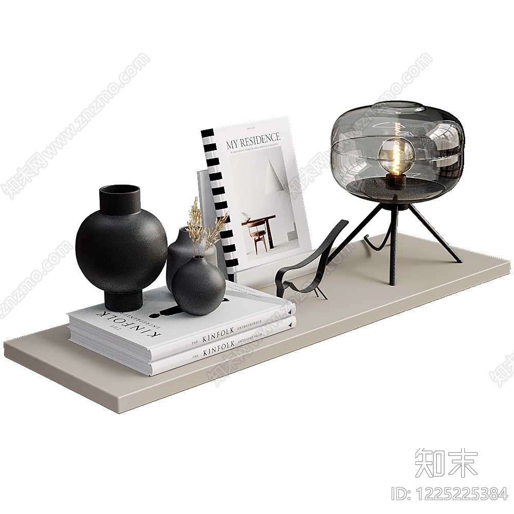 现代简约摆件组合3D模型下载【ID:1225225384】