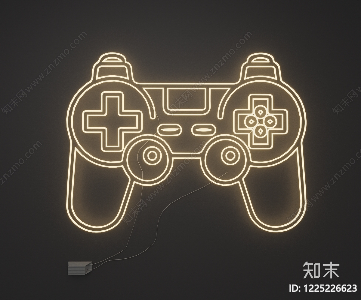 极简霓虹灯SU模型下载【ID:1225226623】