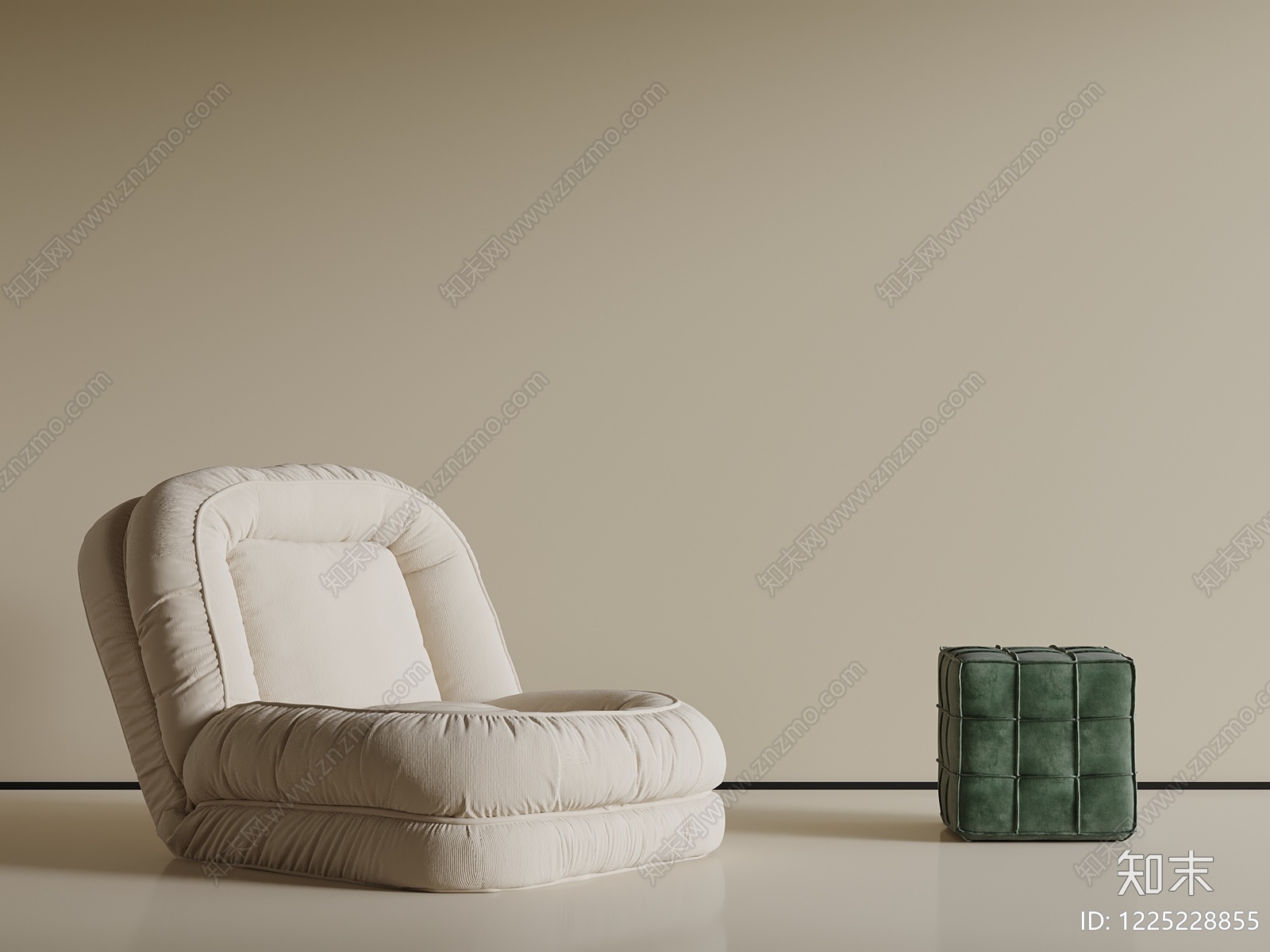 奶油风懒人沙发3D模型下载【ID:1225228855】
