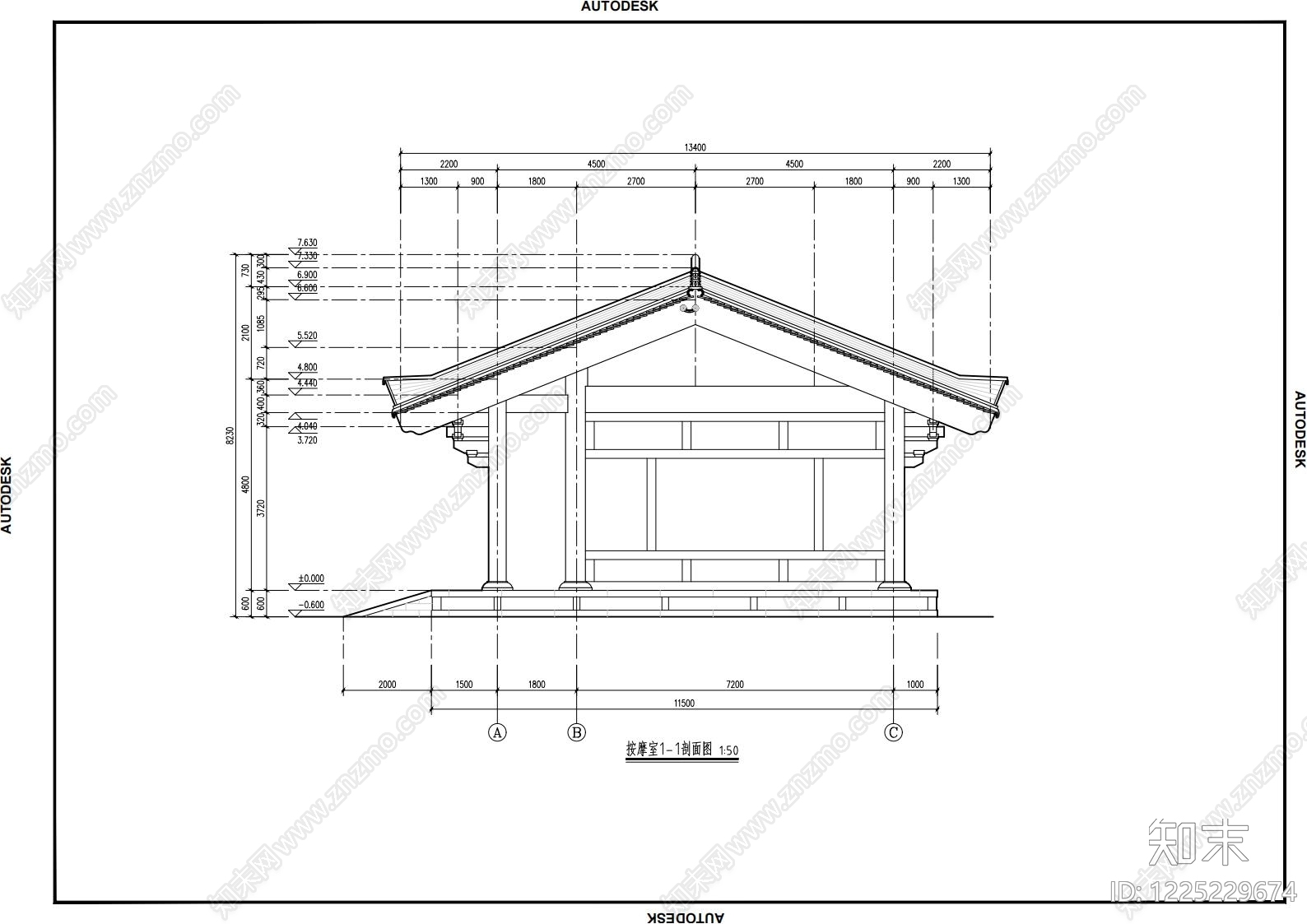 四合院cad施工图下载【ID:1225229674】
