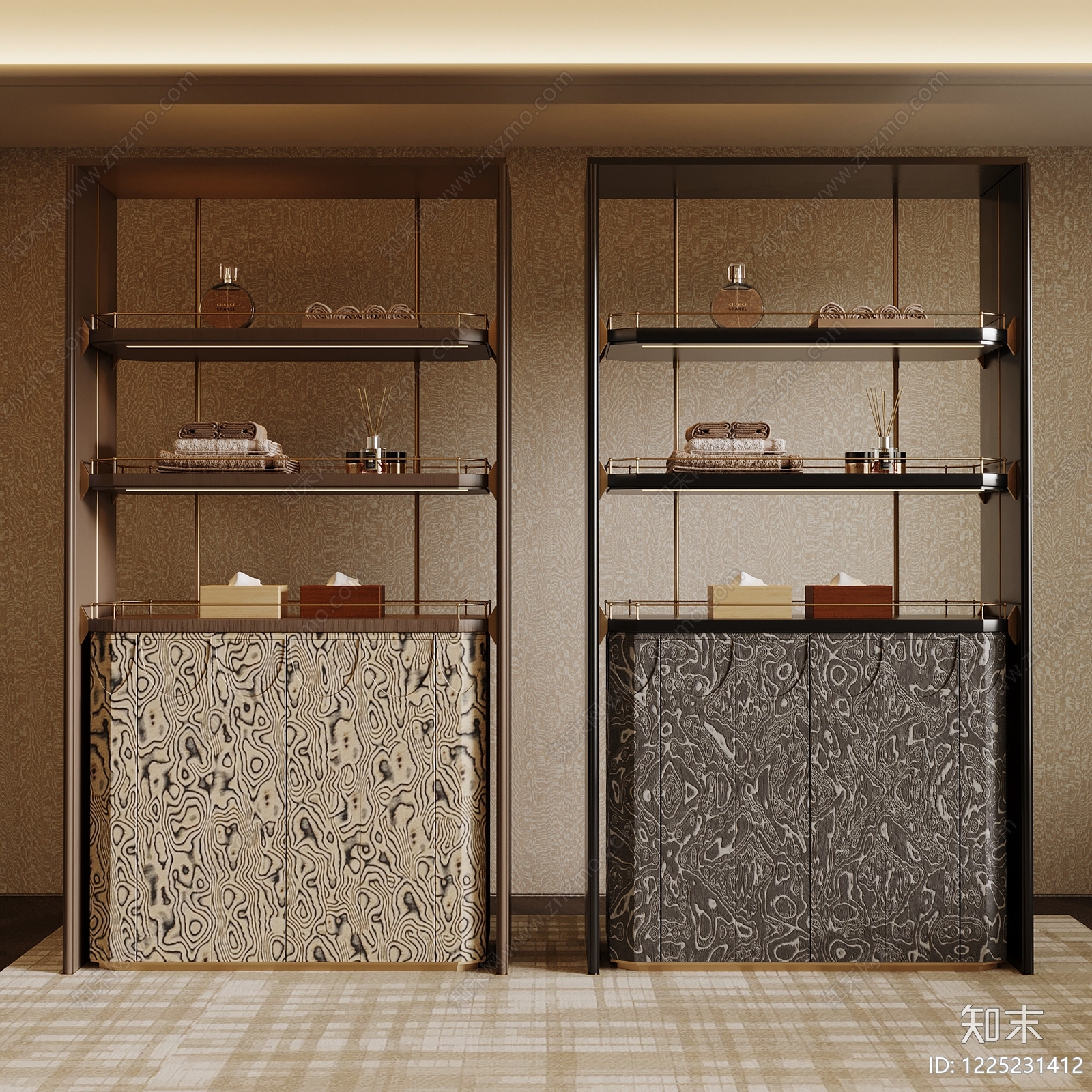 轻奢其他柜子3D模型下载【ID:1225231412】
