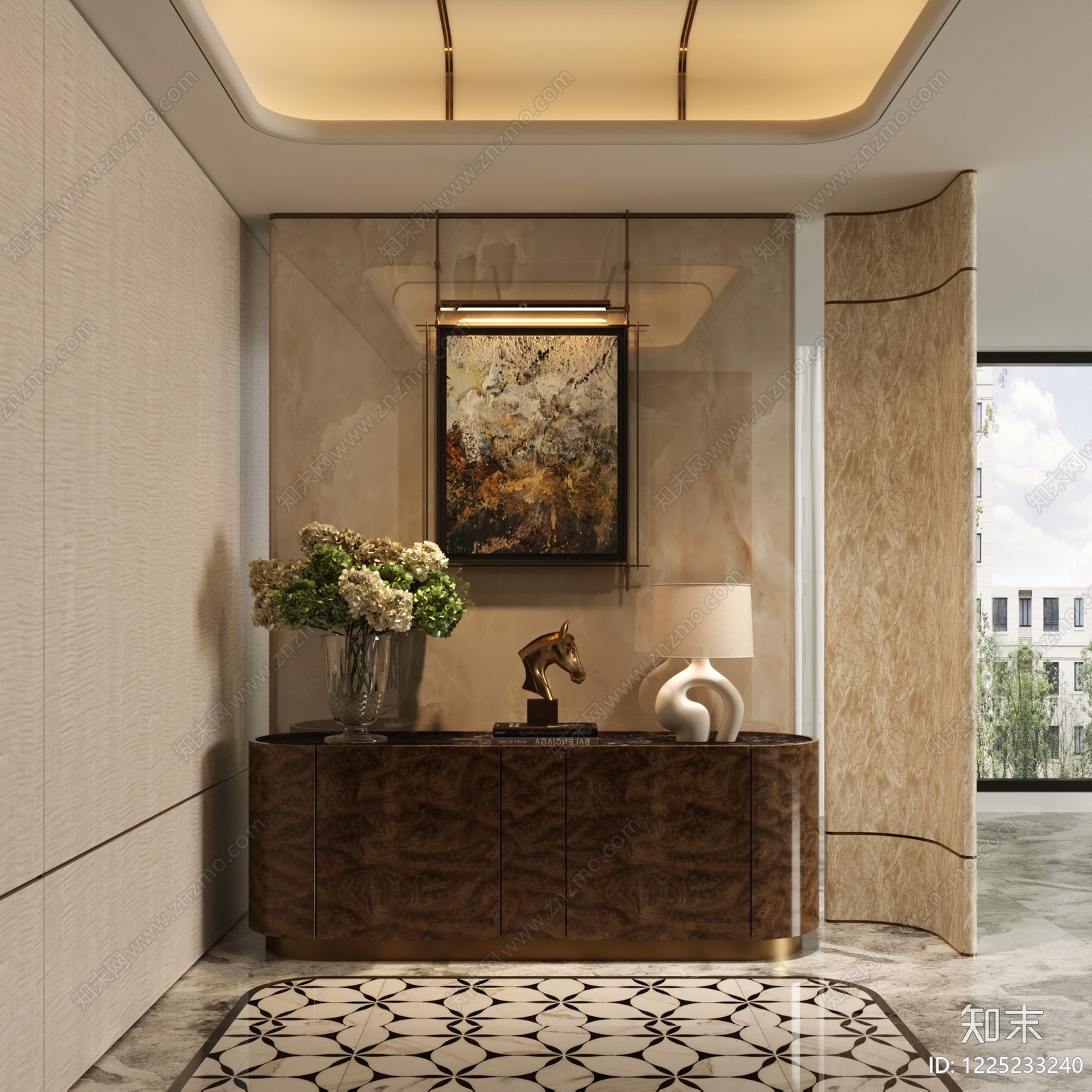 轻奢玄关3D模型下载【ID:1225233240】