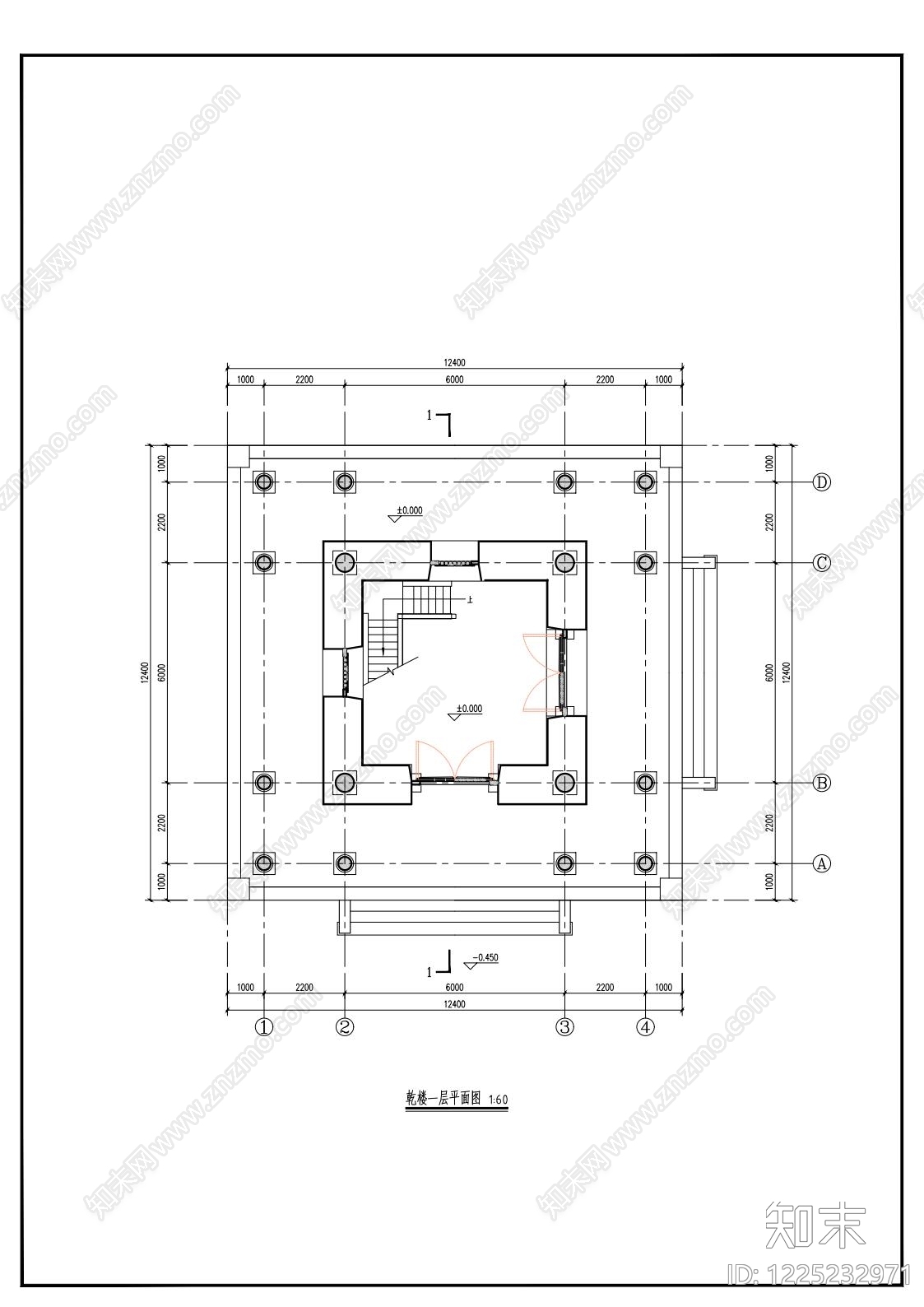 其他古建筑cad施工图下载【ID:1225232971】
