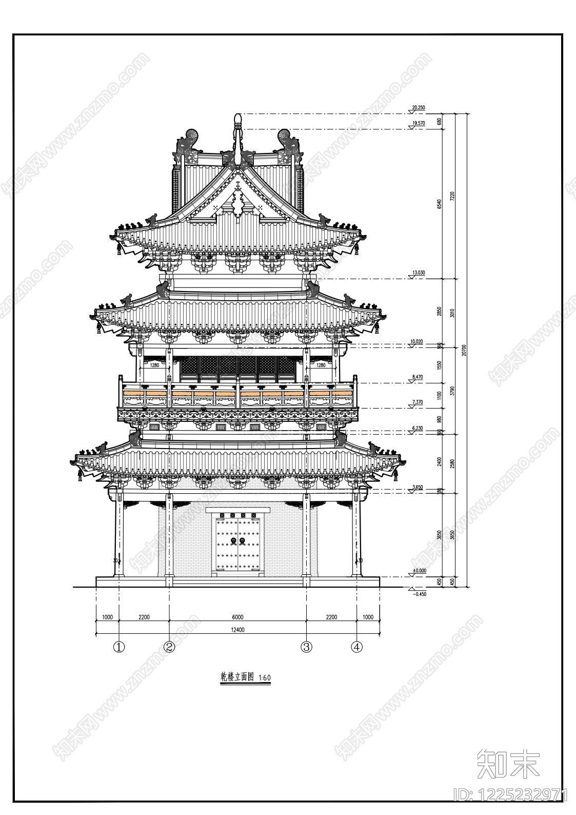 其他古建筑cad施工图下载【ID:1225232971】