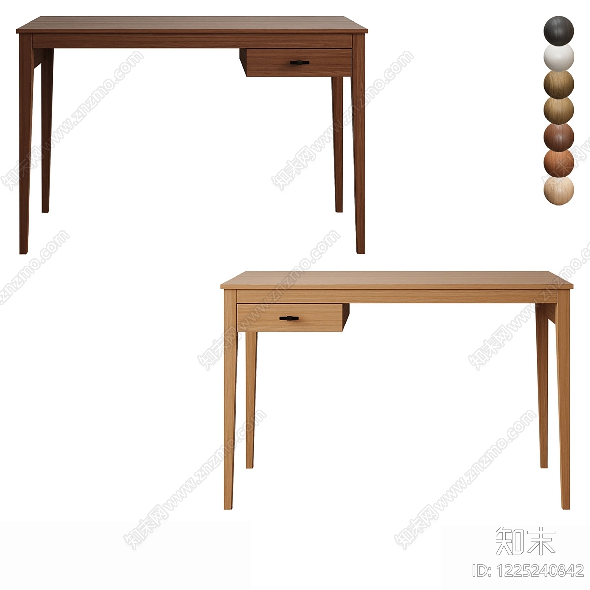 原木风书桌3D模型下载【ID:1225240842】