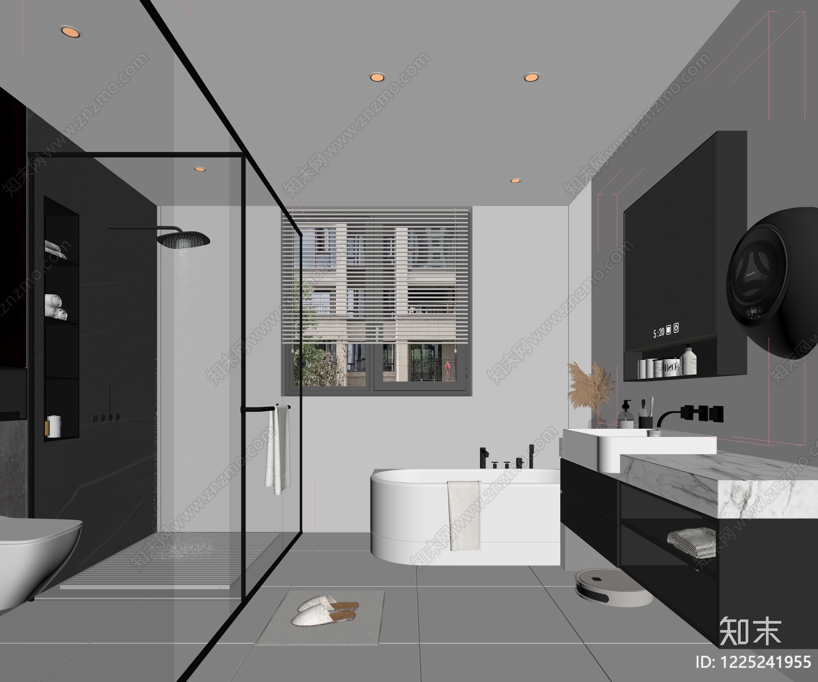 现代简约卫生间3D模型下载【ID:1225241955】
