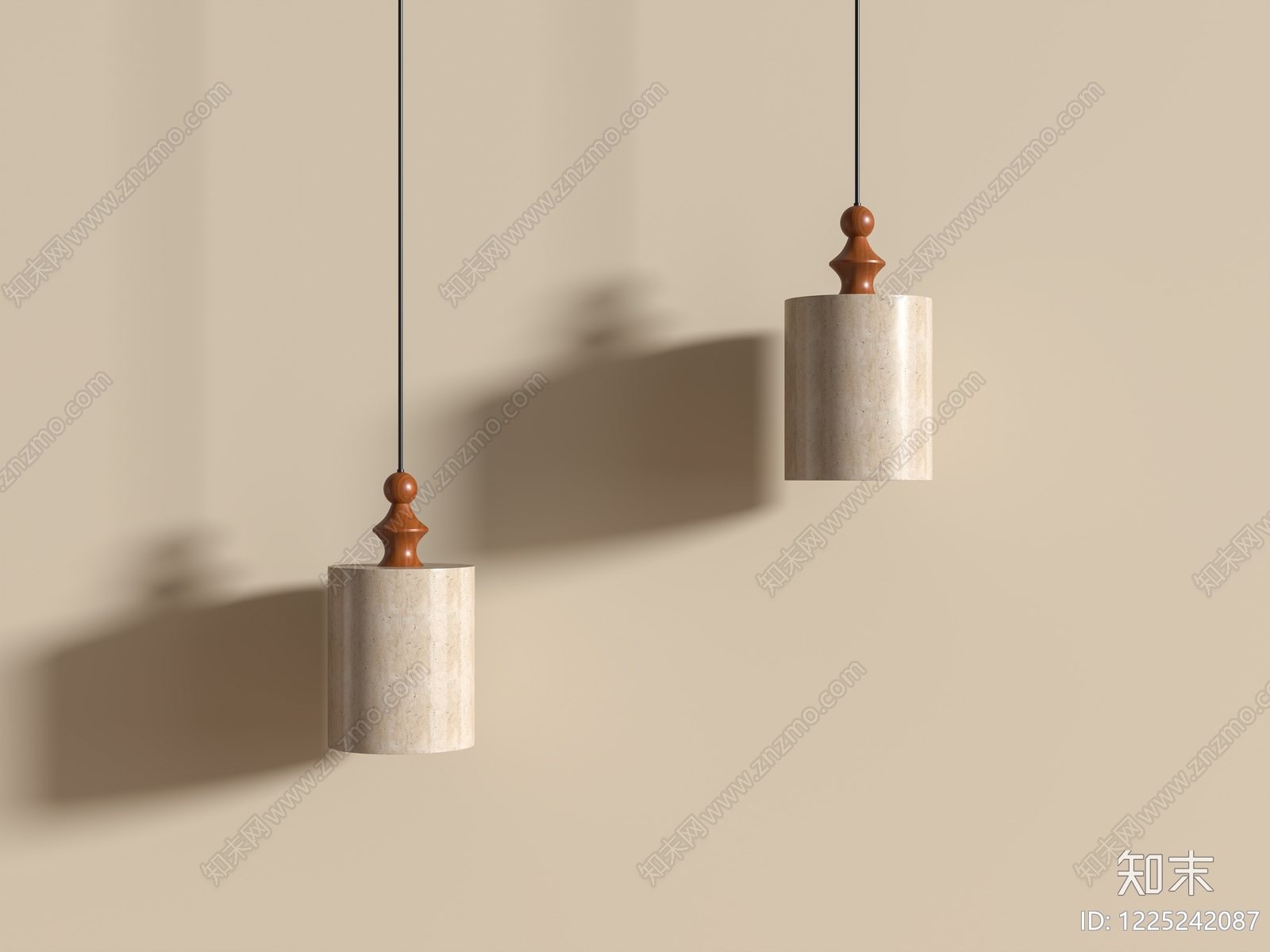 侘寂吊灯3D模型下载【ID:1225242087】