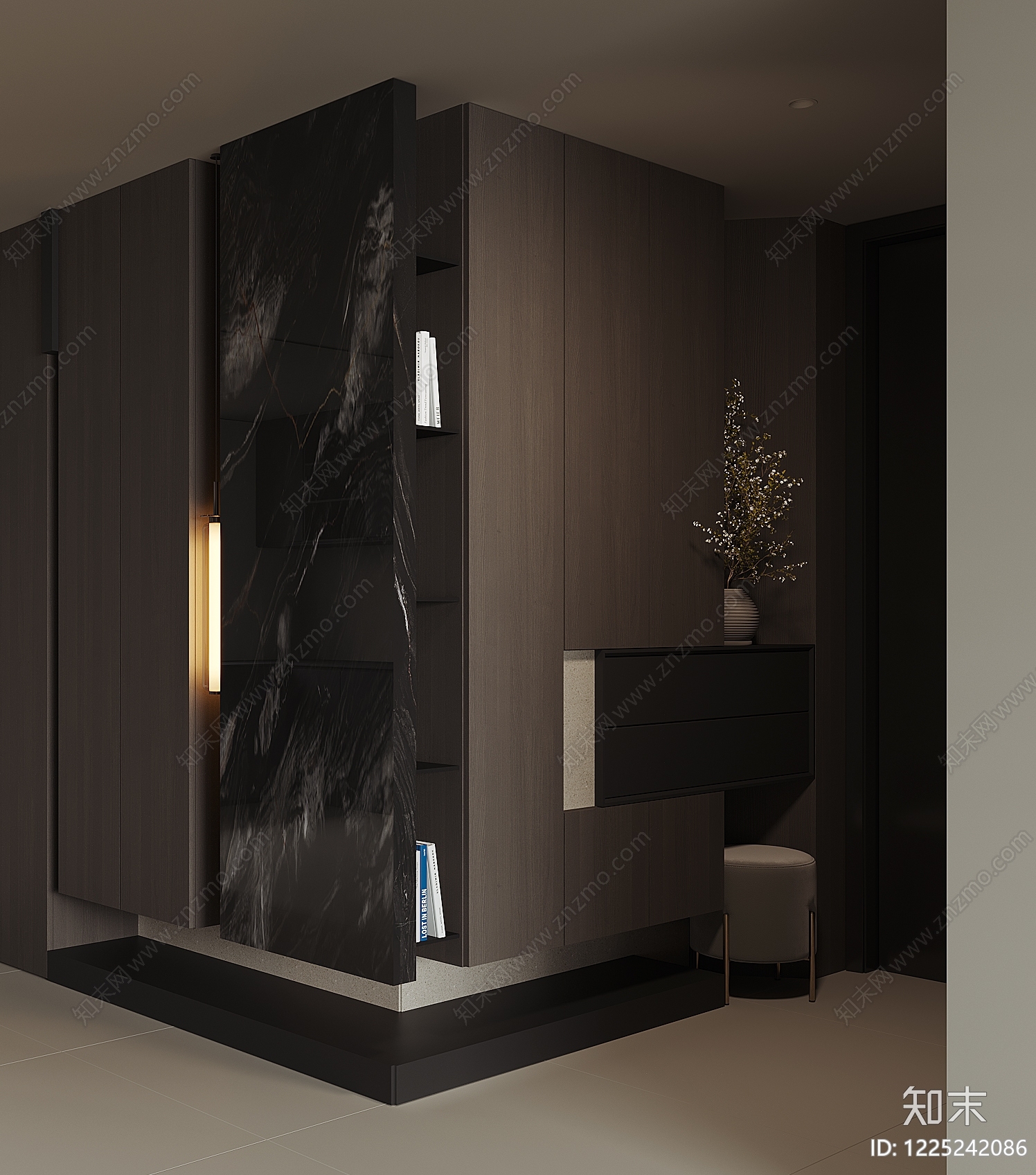 意式极简鞋柜3D模型下载【ID:1225242086】