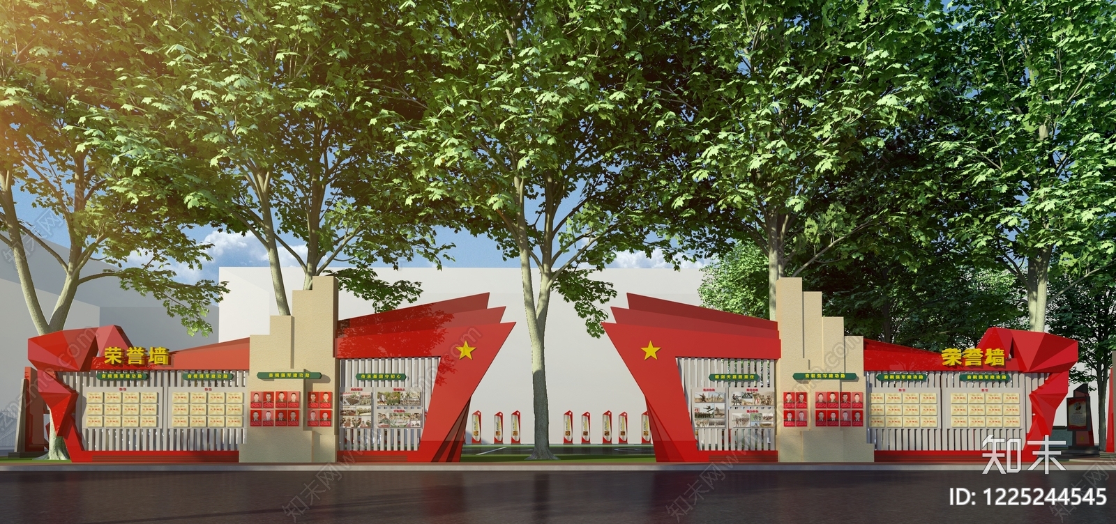 新中式景观雕塑3D模型下载【ID:1225244545】