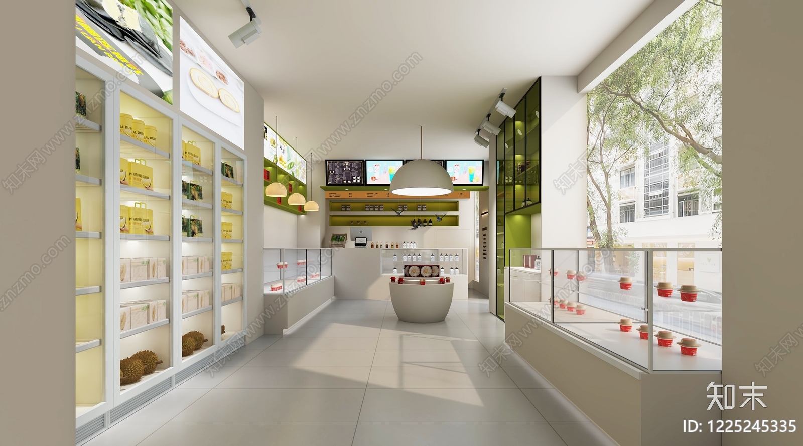 现代简约甜品面包店3D模型下载【ID:1225245335】