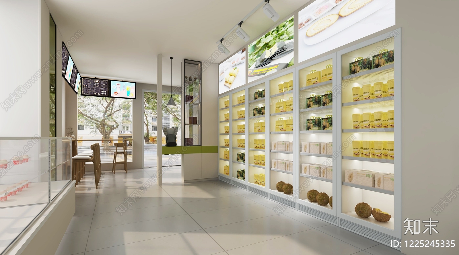 现代简约甜品面包店3D模型下载【ID:1225245335】