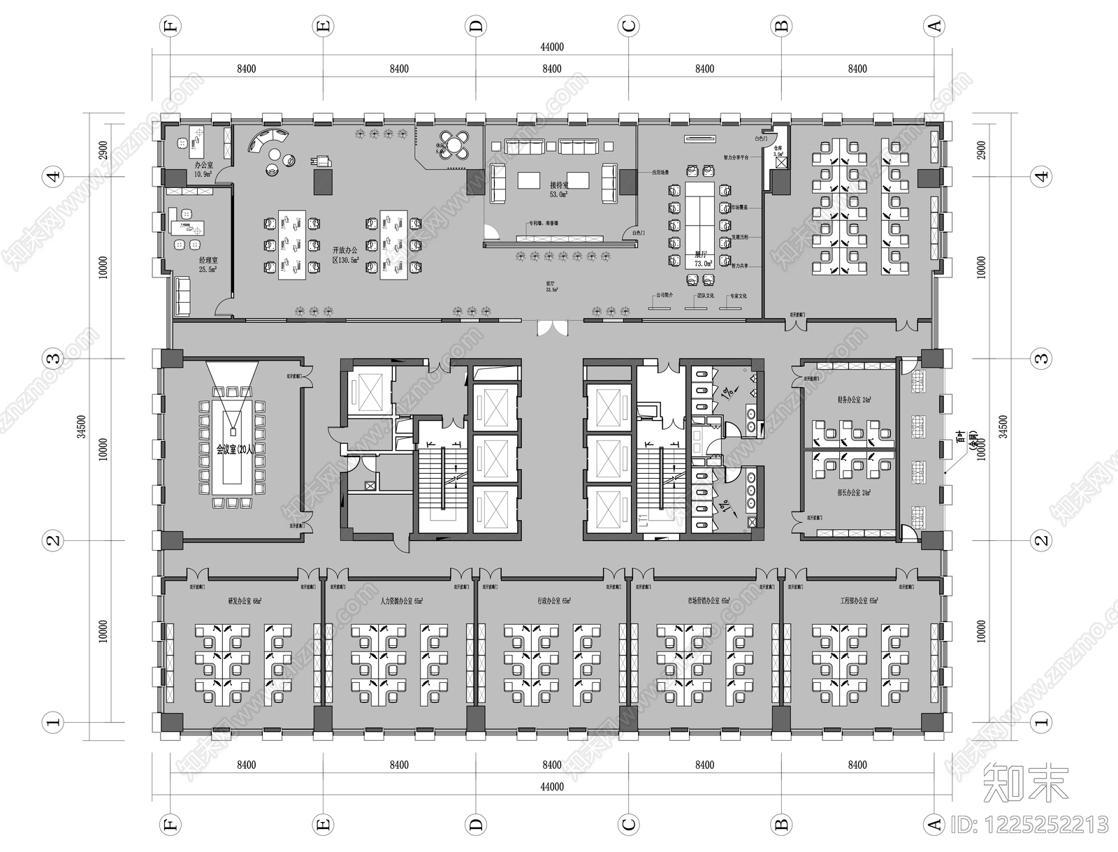 整体办公空间CAD图纸