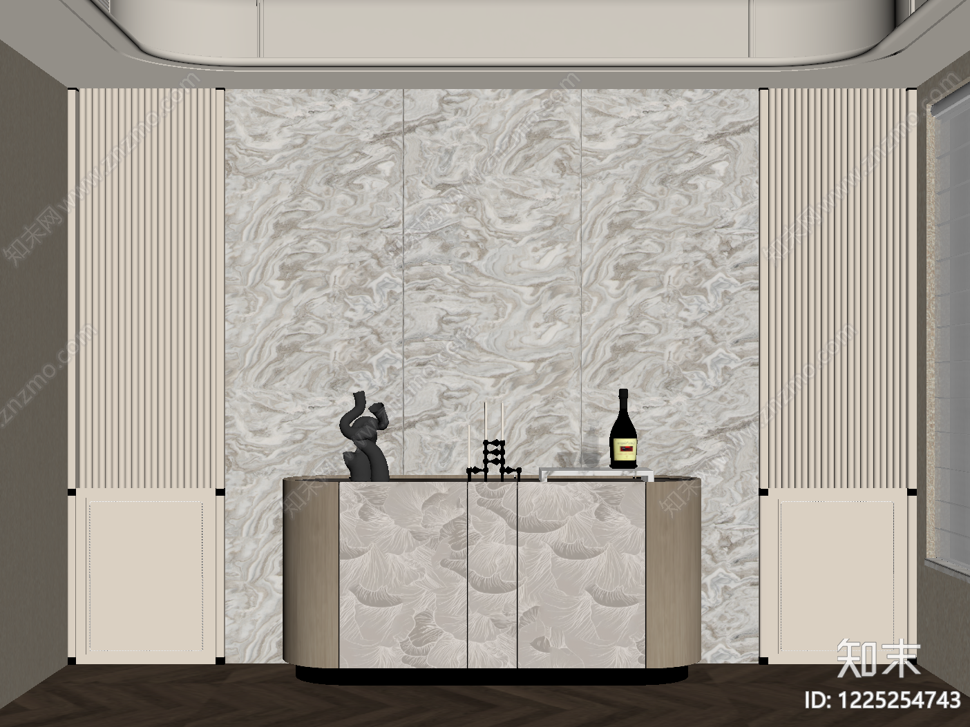 轻奢玄关SU模型下载【ID:1225254743】