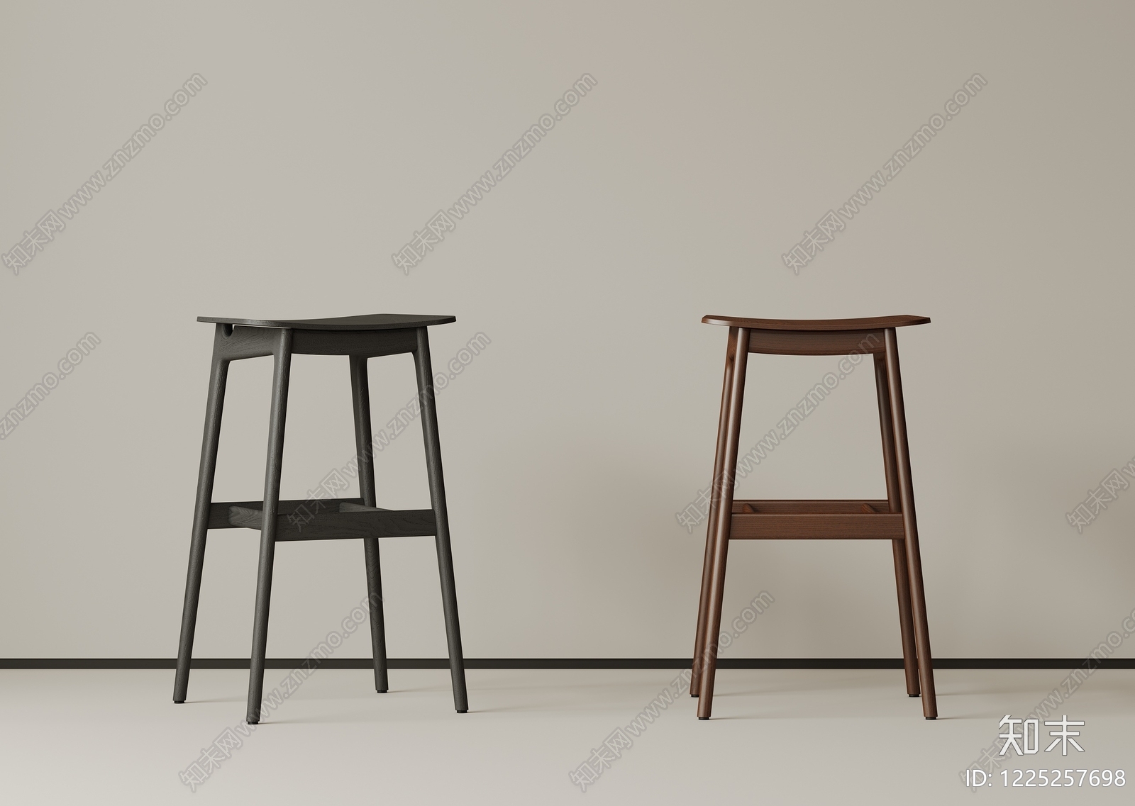 极简吧凳SU模型下载【ID:1225257698】