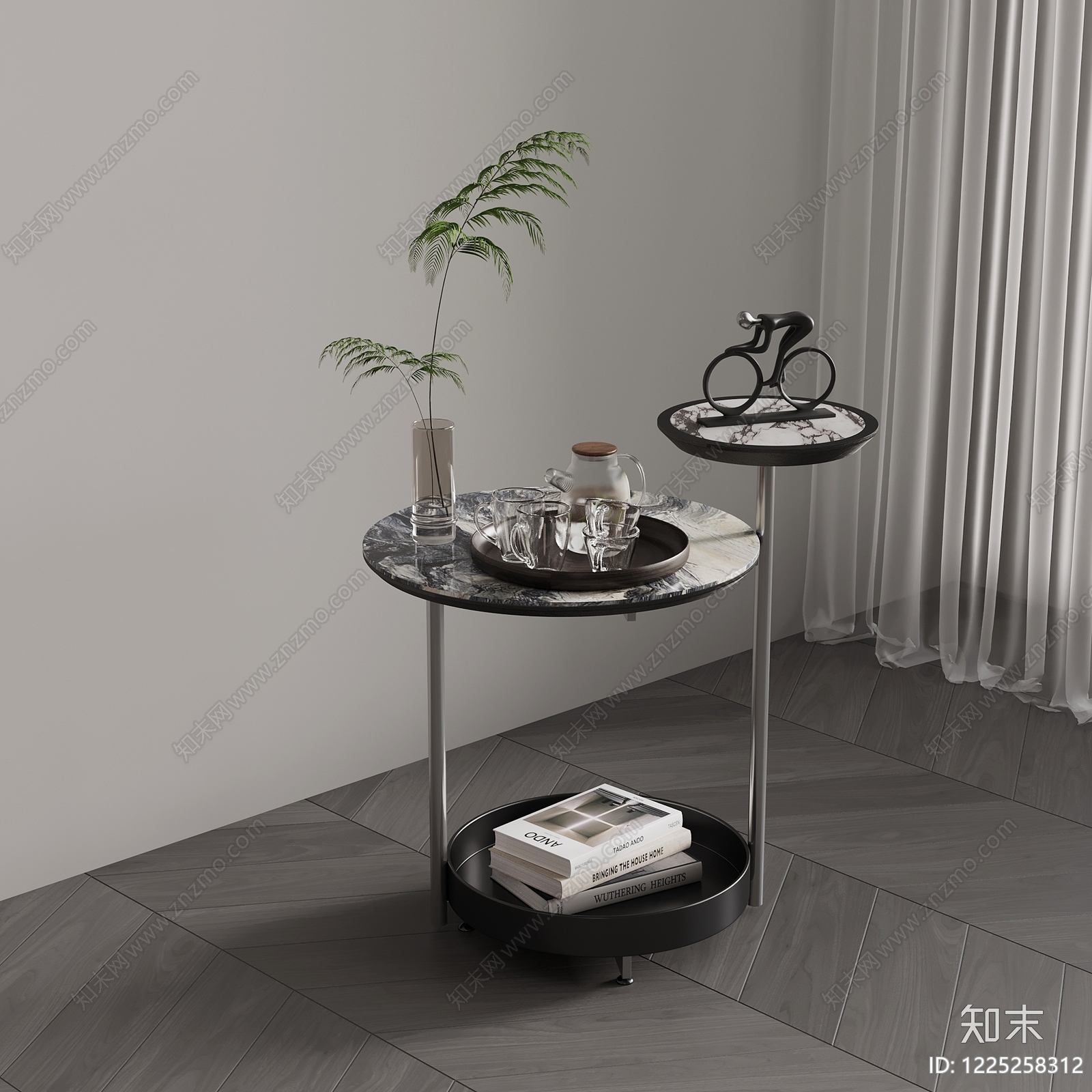 现代简约边几3D模型下载【ID:1225258312】