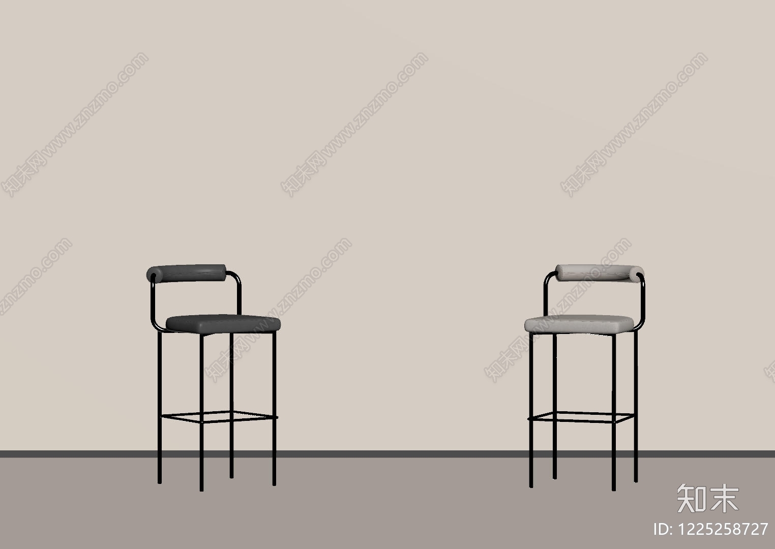极简吧椅SU模型下载【ID:1225258727】