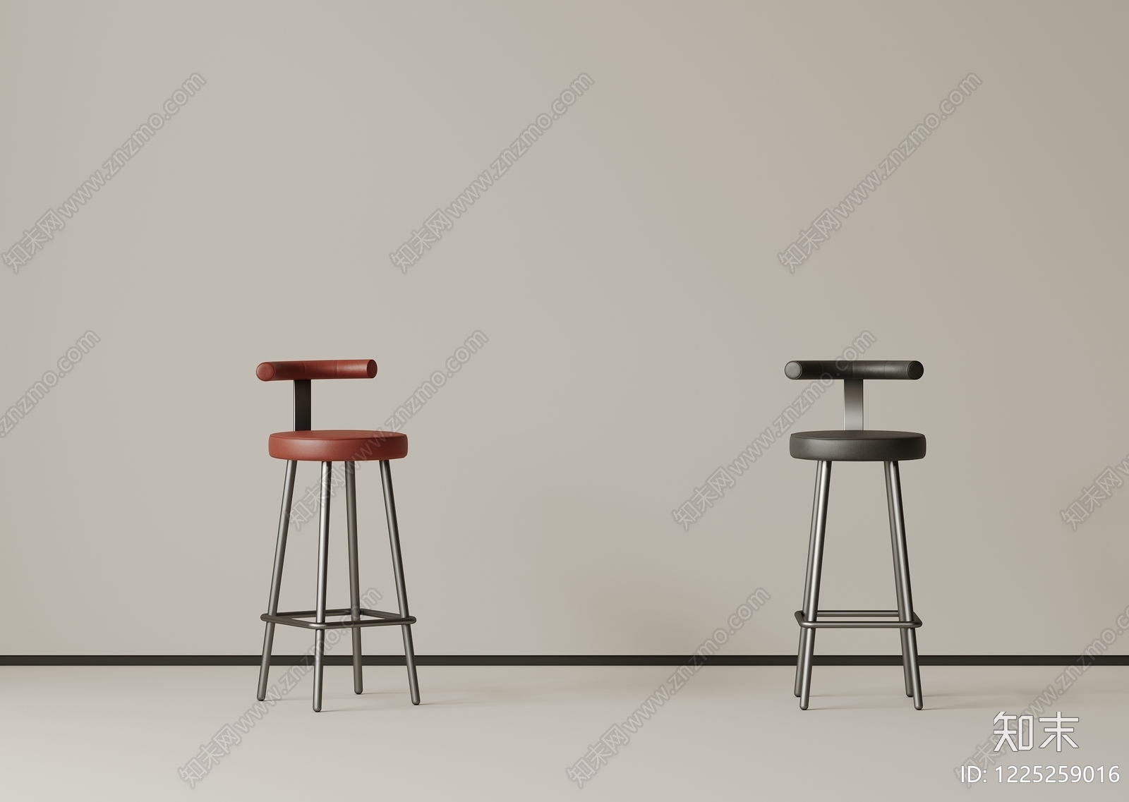 极简吧椅3D模型下载【ID:1225259016】
