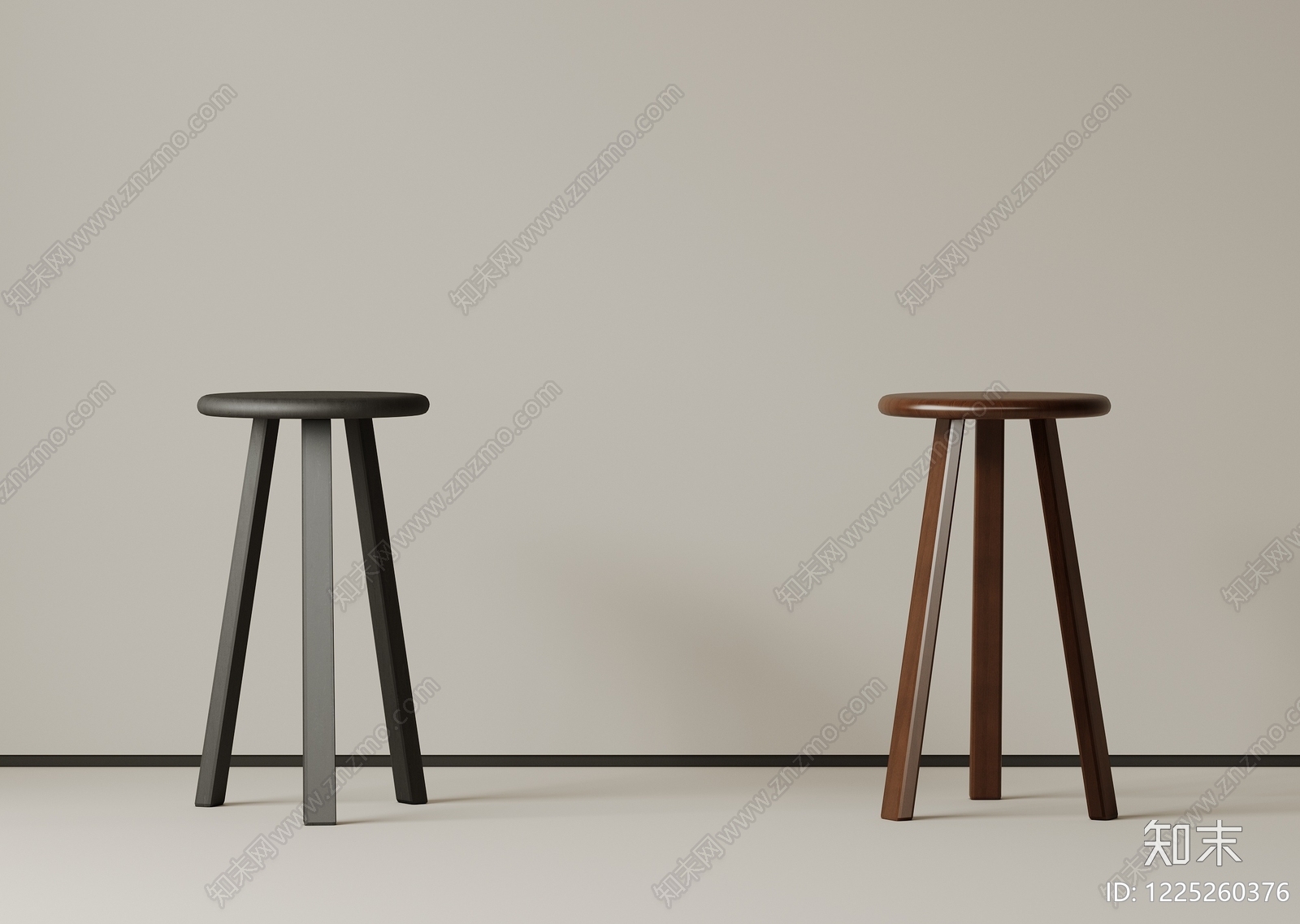 极简吧凳3D模型下载【ID:1225260376】