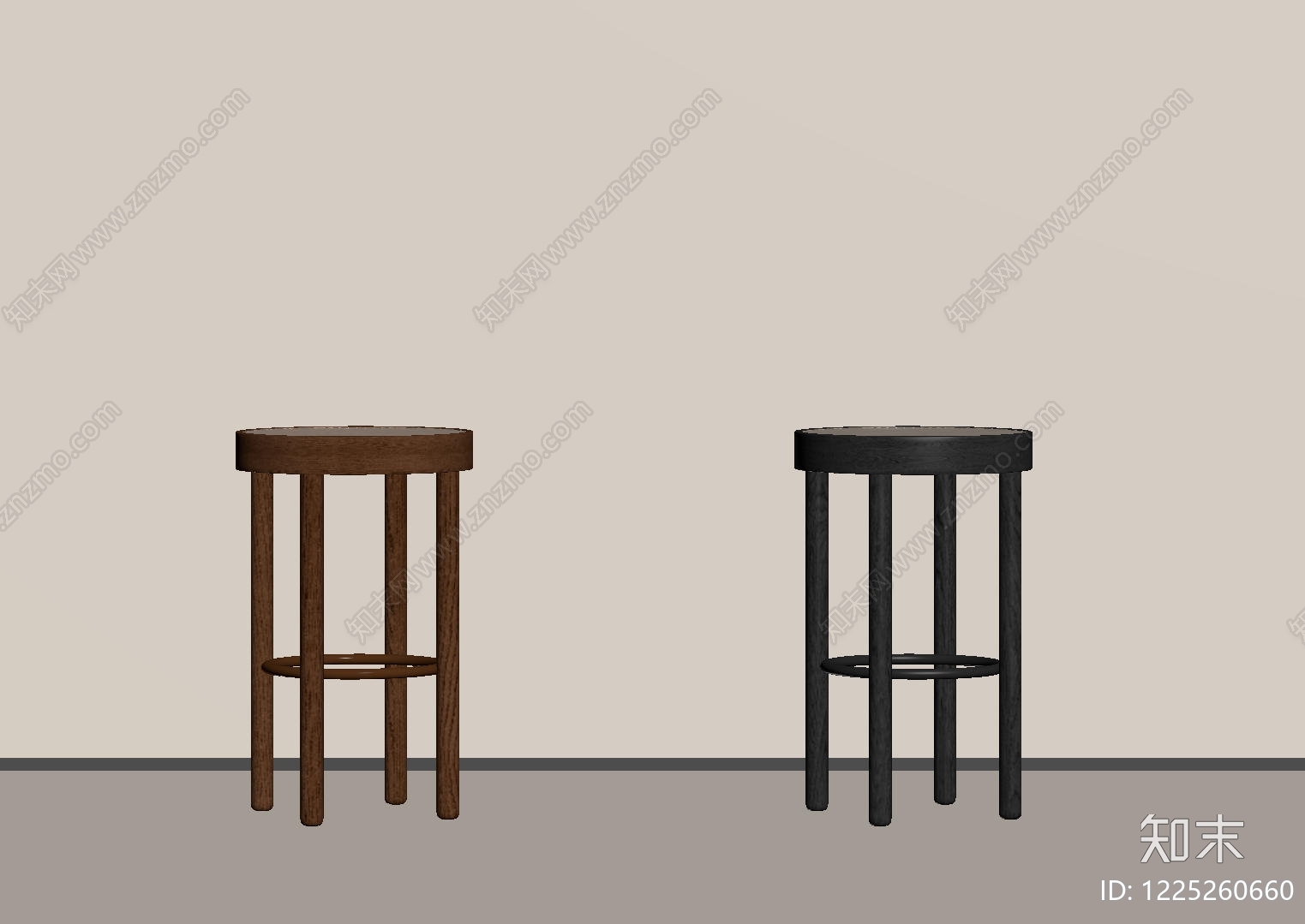 现代简约吧凳SU模型下载【ID:1225260660】