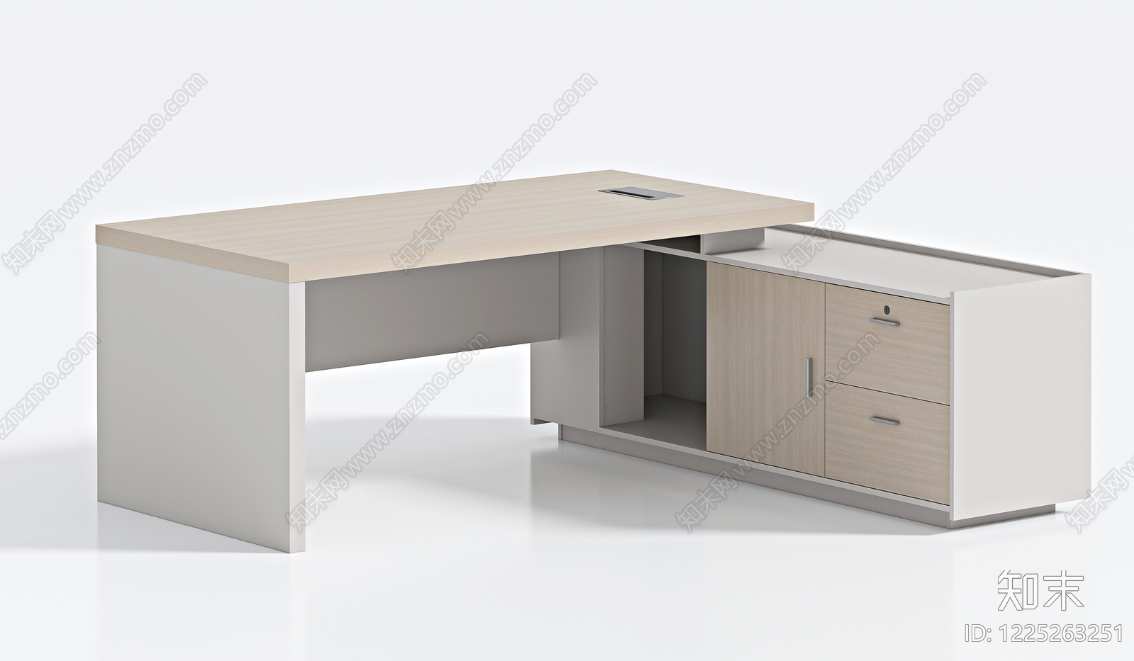 现代简约办公桌3D模型下载【ID:1225263251】