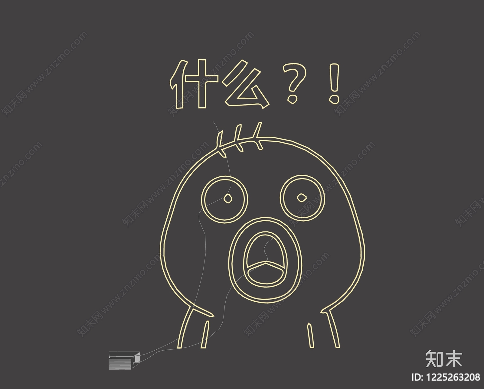现代霓虹灯SU模型下载【ID:1225263208】