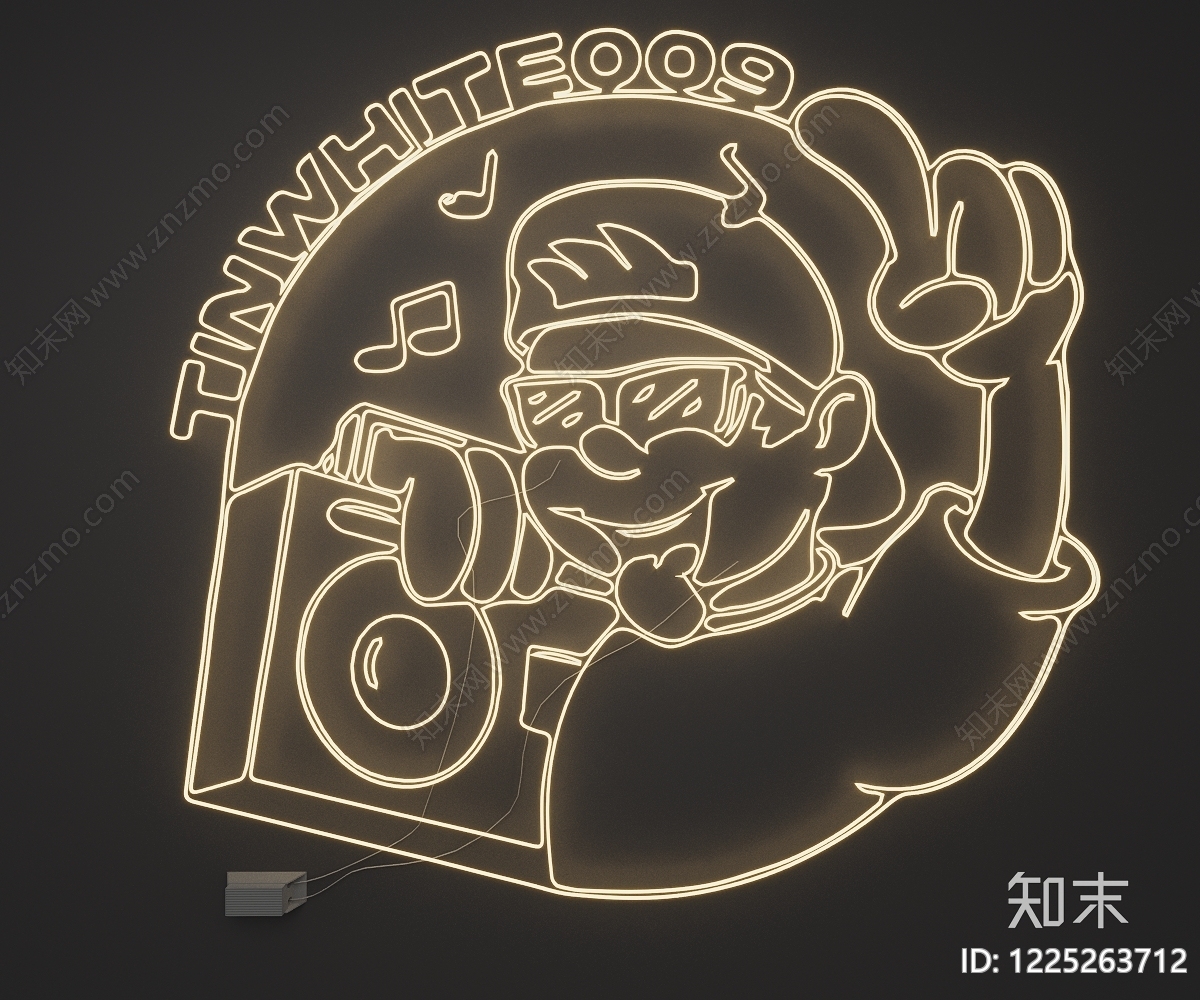 现代霓虹灯SU模型下载【ID:1225263712】