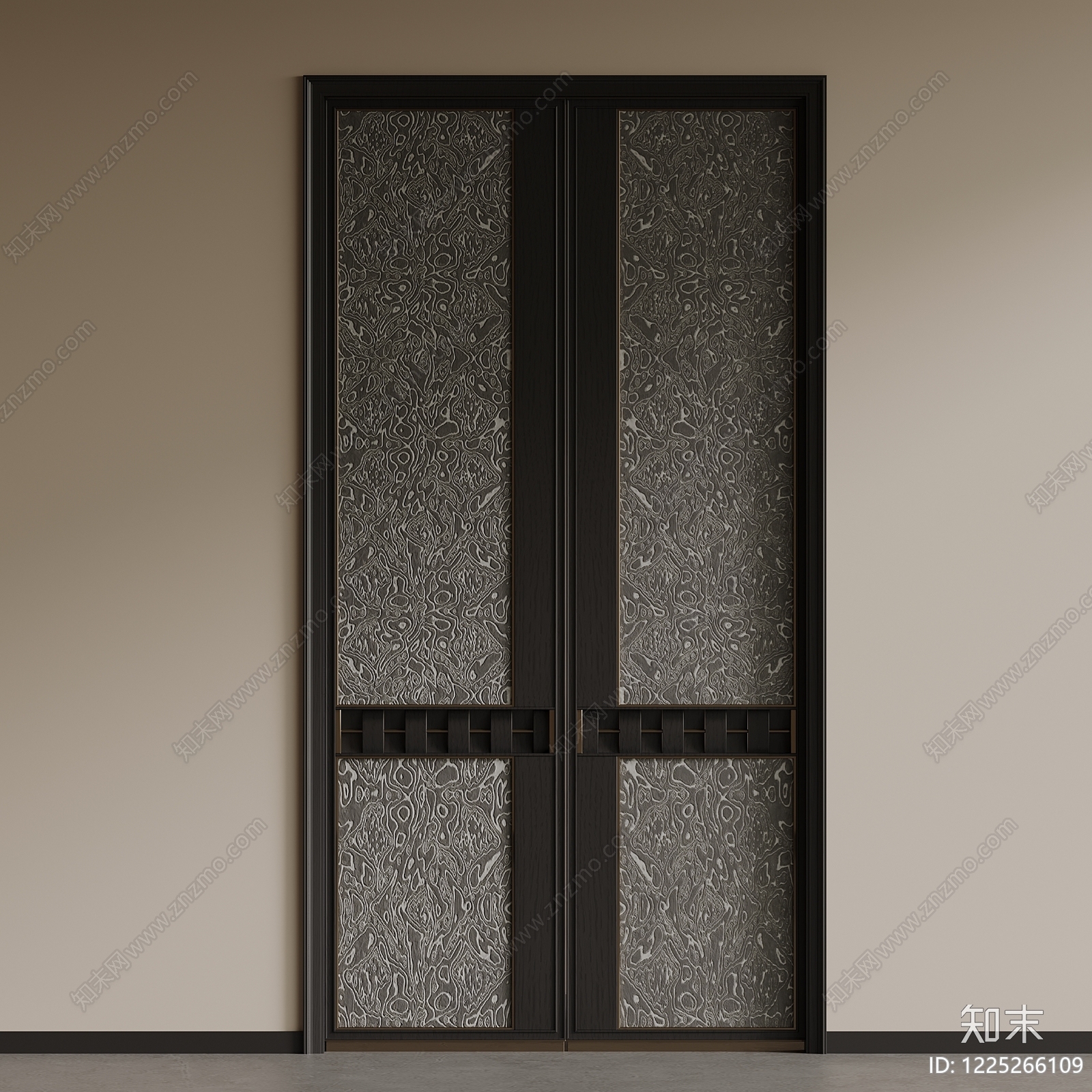 新中式双开门SU模型下载【ID:1225266109】