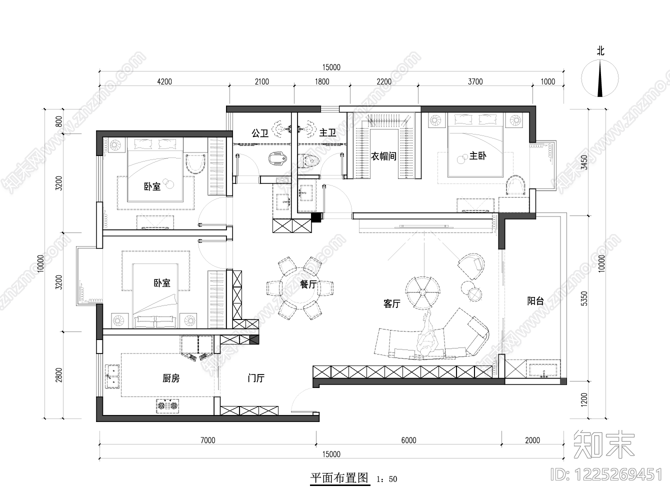 大平层cad施工图下载【ID:1225269451】