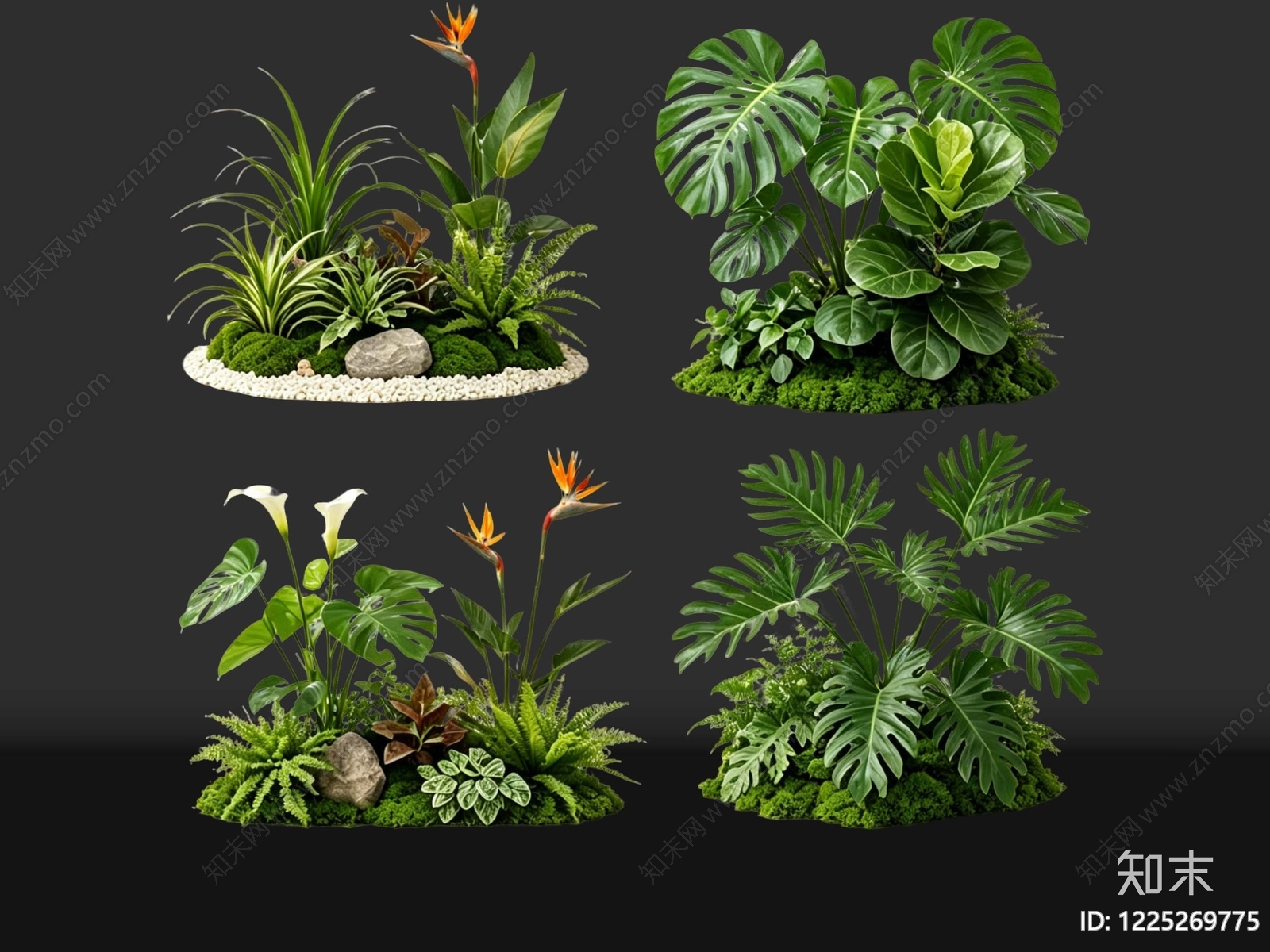 现代花境SU模型草图