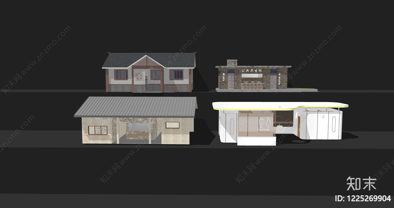 新中式其他景观小建筑SU模型下载【ID:1225269904】