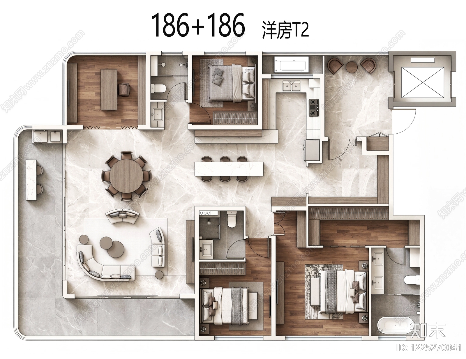 多层住宅cad施工图下载【ID:1225270041】