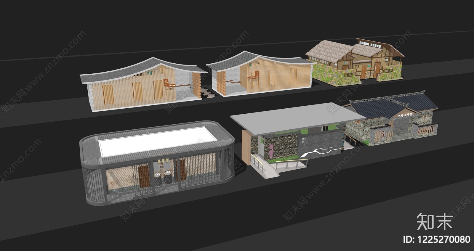 中式其他景观小建筑SU模型下载【ID:1225270080】