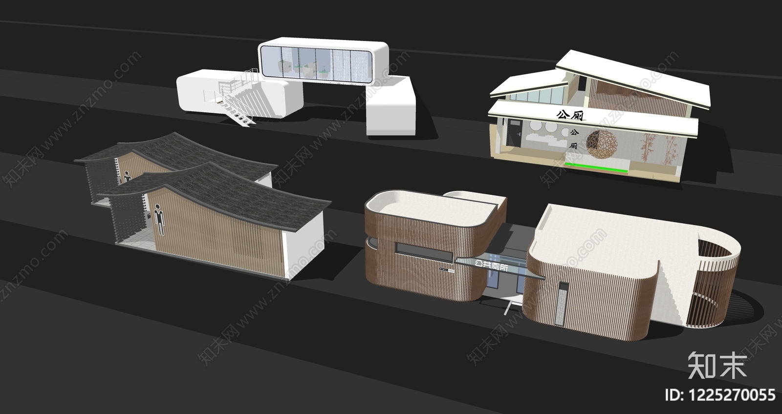 新中式小公建SU模型下载【ID:1225270055】