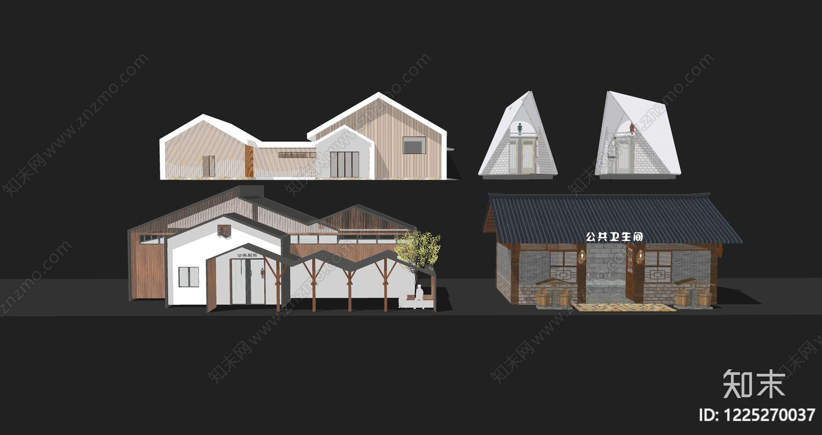 新中式小公建SU模型下载【ID:1225270037】