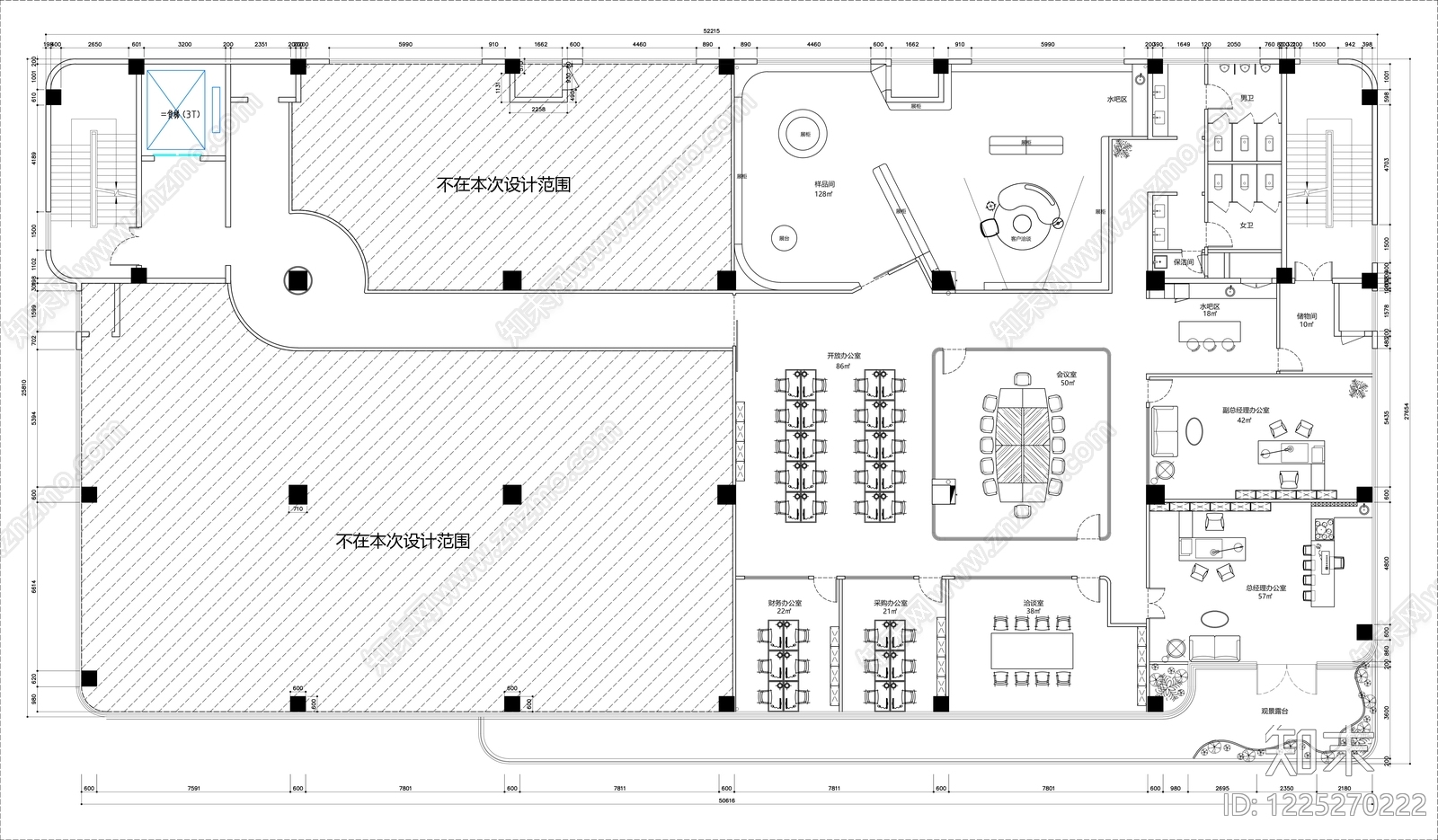 整体办公空间cad施工图下载【ID:1225270222】
