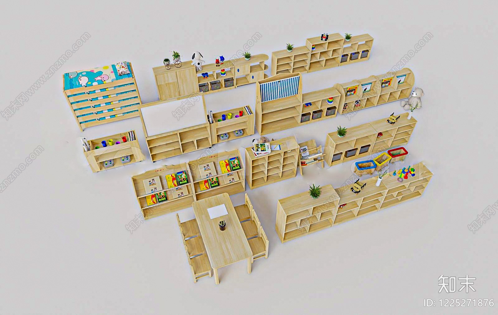 原木风储物柜3D模型下载【ID:1225271876】