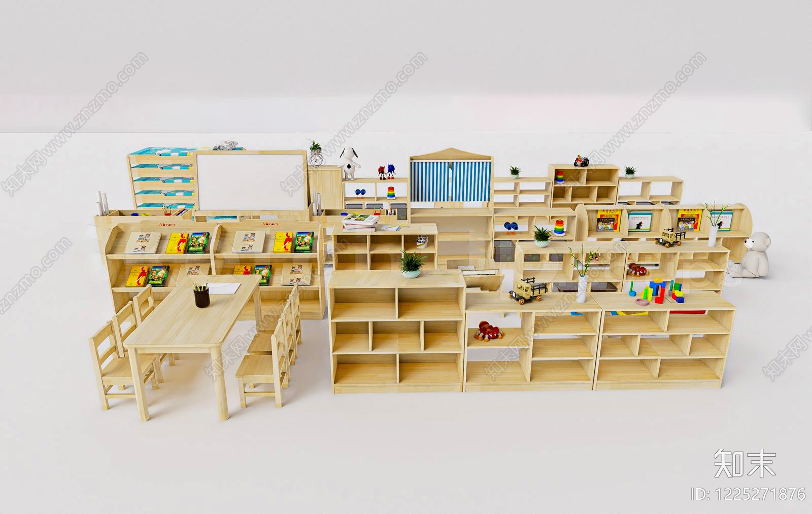 原木风储物柜3D模型下载【ID:1225271876】