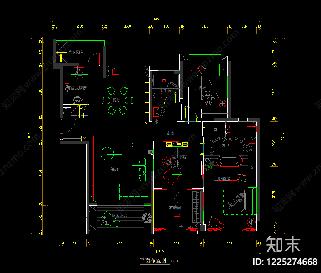 大平层cad施工图下载【ID:1225274668】
