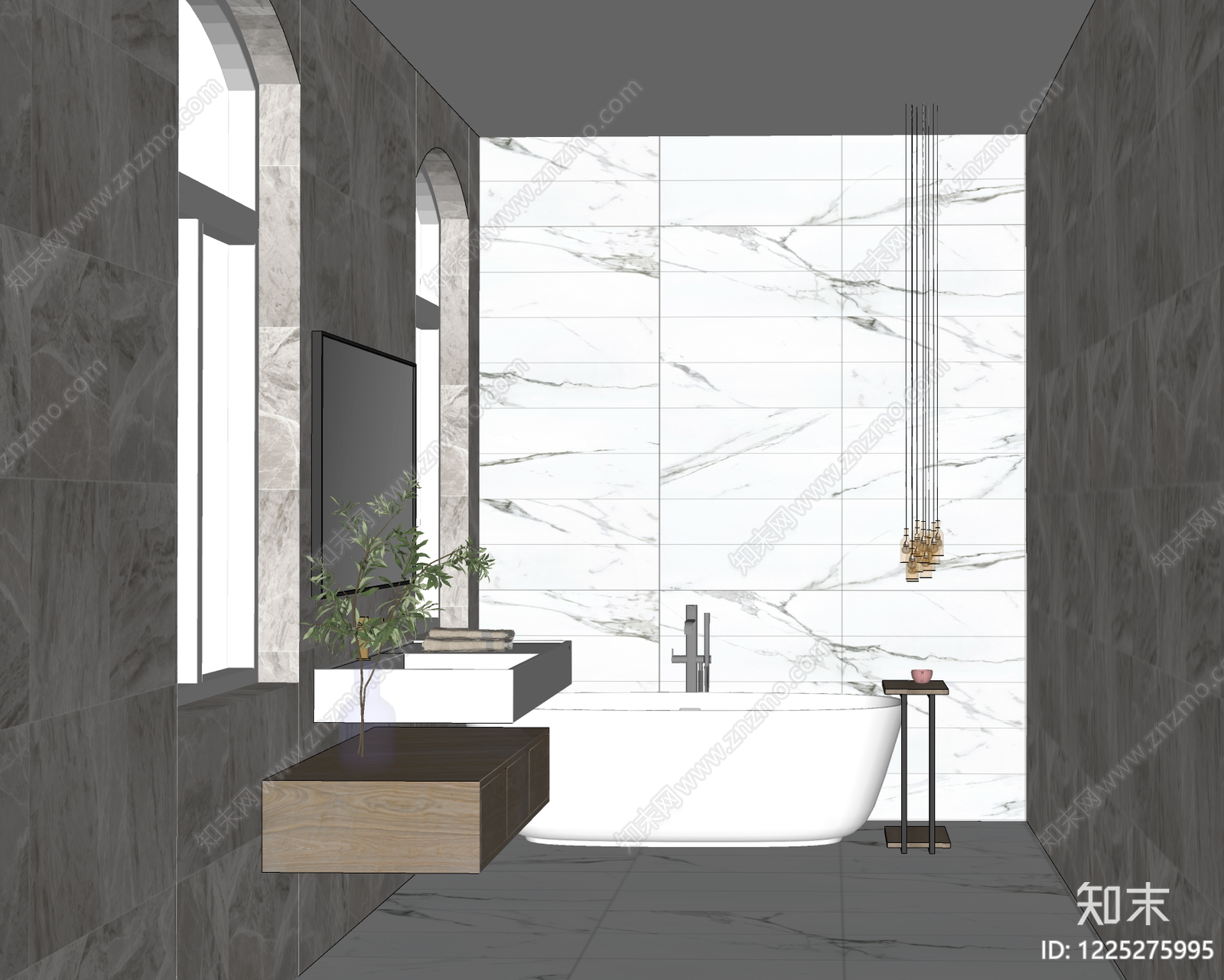 现代简约卫生间SU模型下载【ID:1225275995】