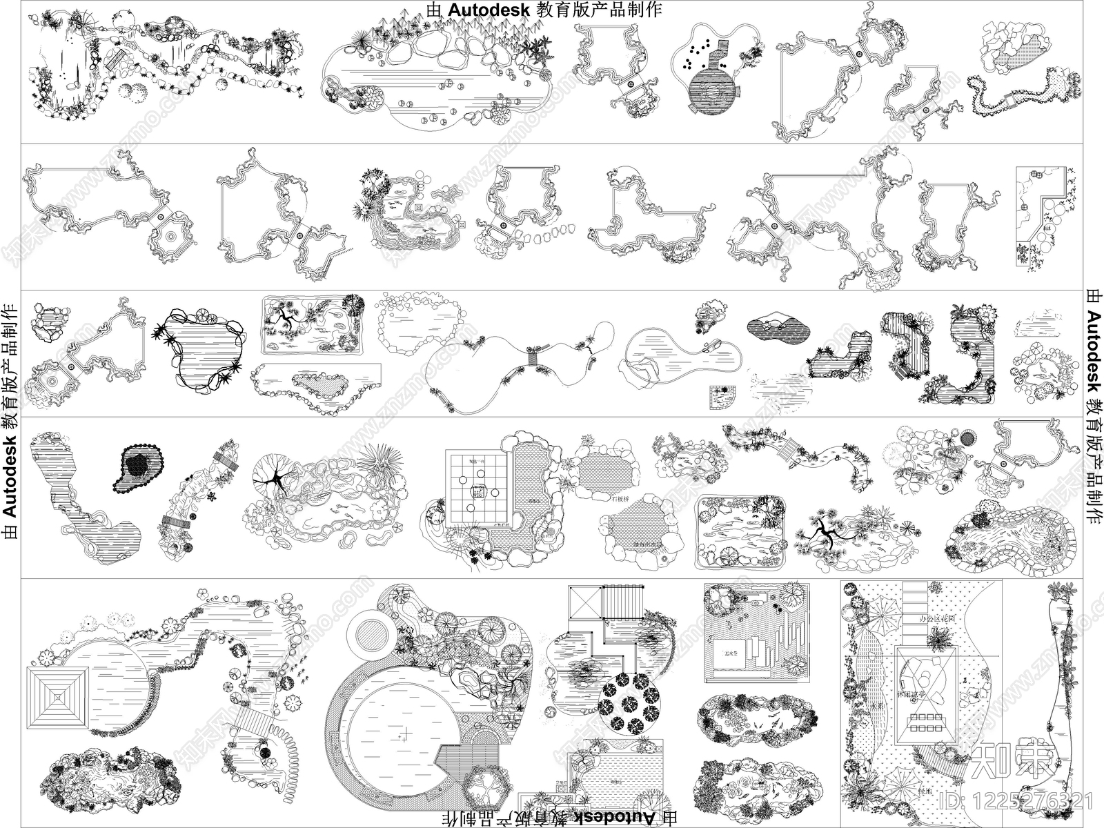 2026年最新水塘鱼池水池鱼塘庭院水景造景CAD图库cad施工图下载【ID:1225276321】