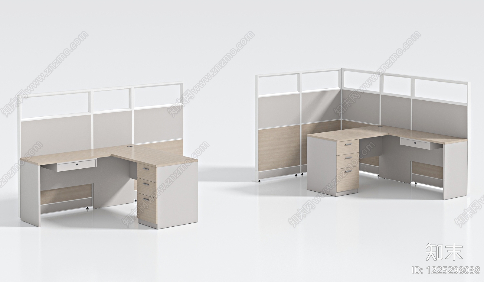 现代简约办公桌3D模型下载【ID:1225298038】